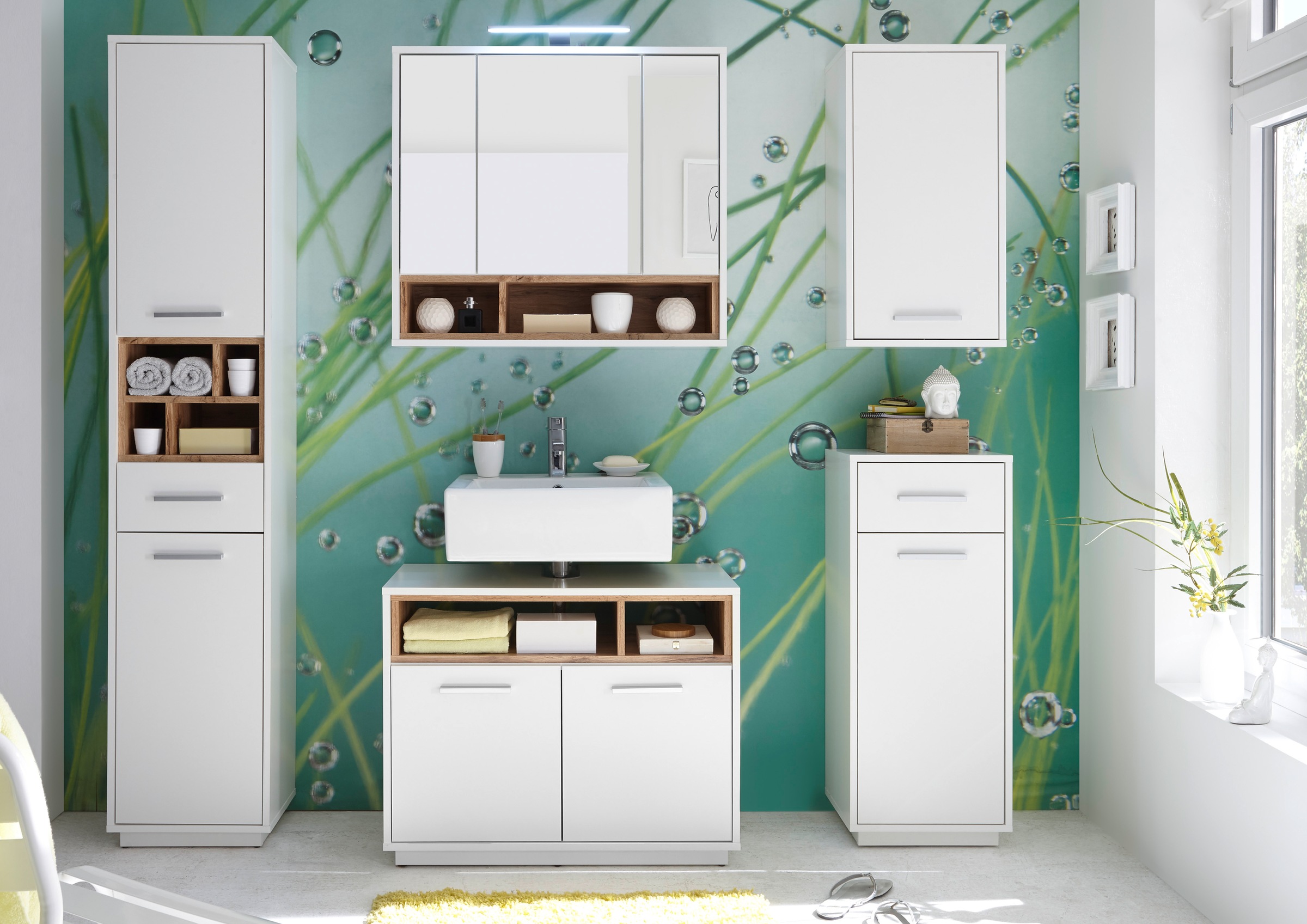 BASIC by Balculina Badmöbel-Set "Mila, Badezimmerset BxHxT 156x191x40 cm" 5 günstig online kaufen