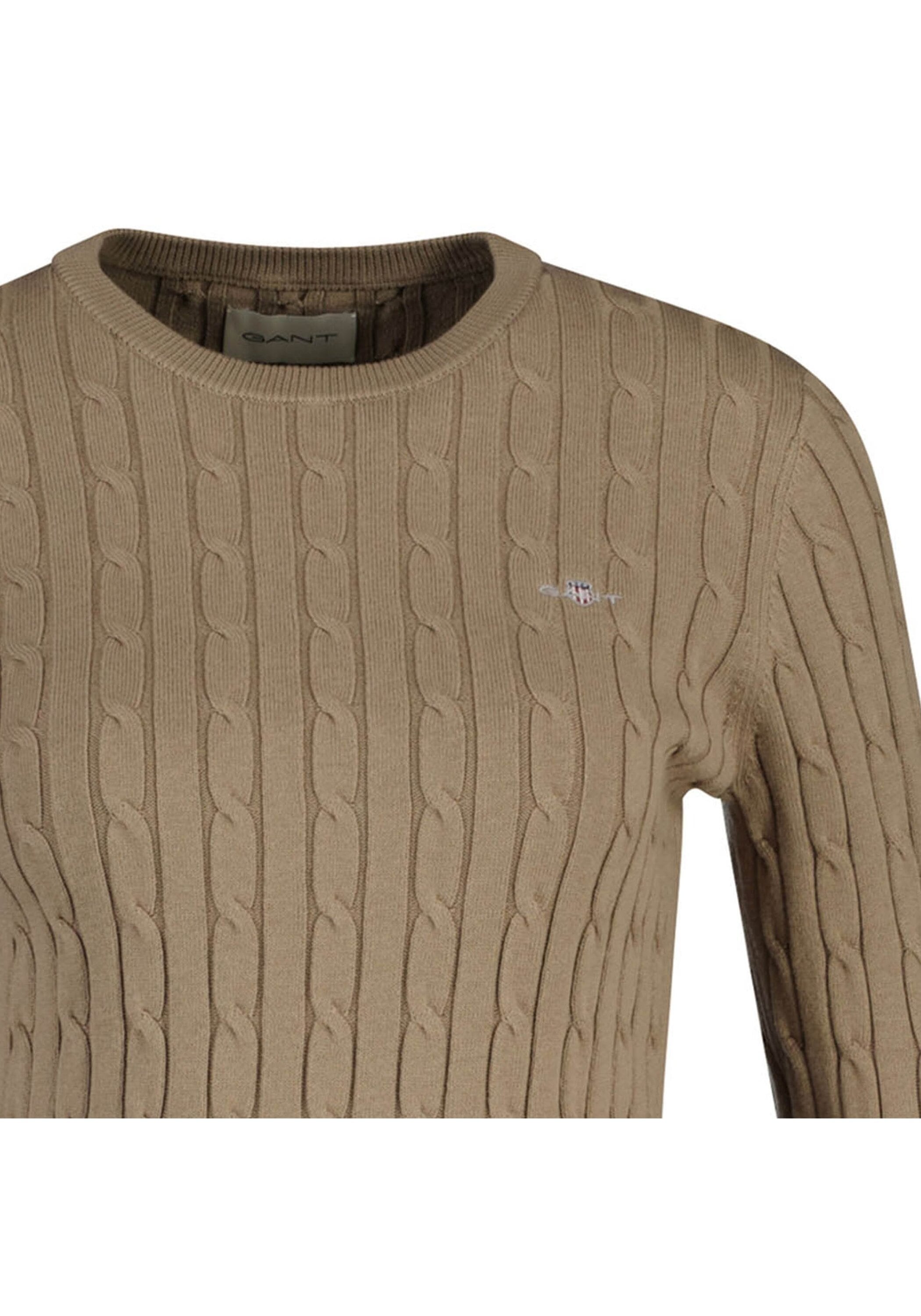 Gant Sweater »Strickpullover STRETCH COTTON CABLE C-NECK«
