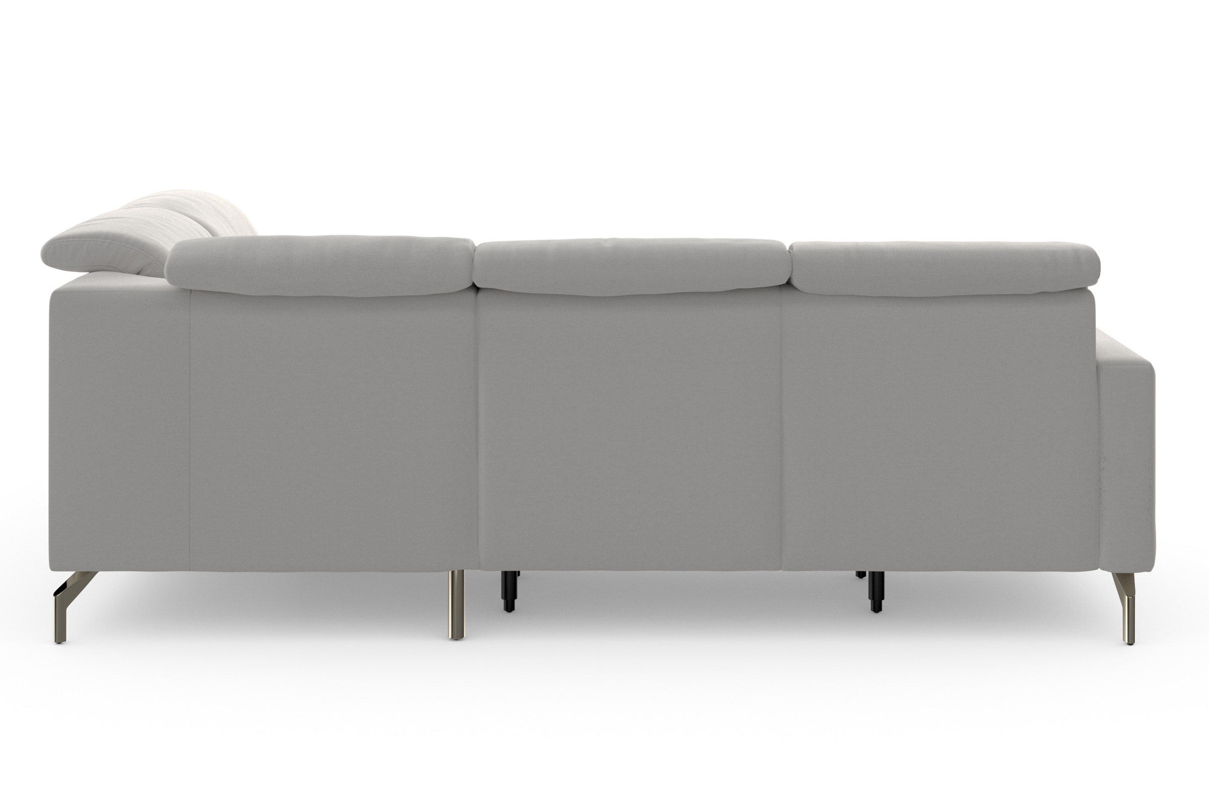 Ecksofa SIT & MORE "Bailando L-Form", silber, B:249cm H:84cm T:205cm, Sofas, Ecksofa, wahlweise mit Kopfteilverstellung und Vorziehsitz, motorisch 9