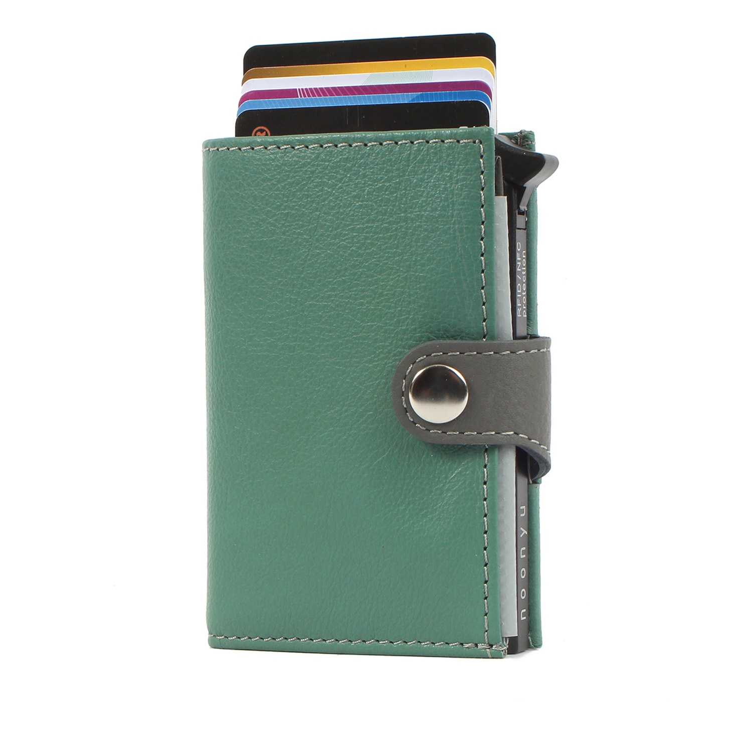 Margelisch Mini Geldbörse »noonyu single leather«, Kreditkartenbörse aus Upcycling Leder