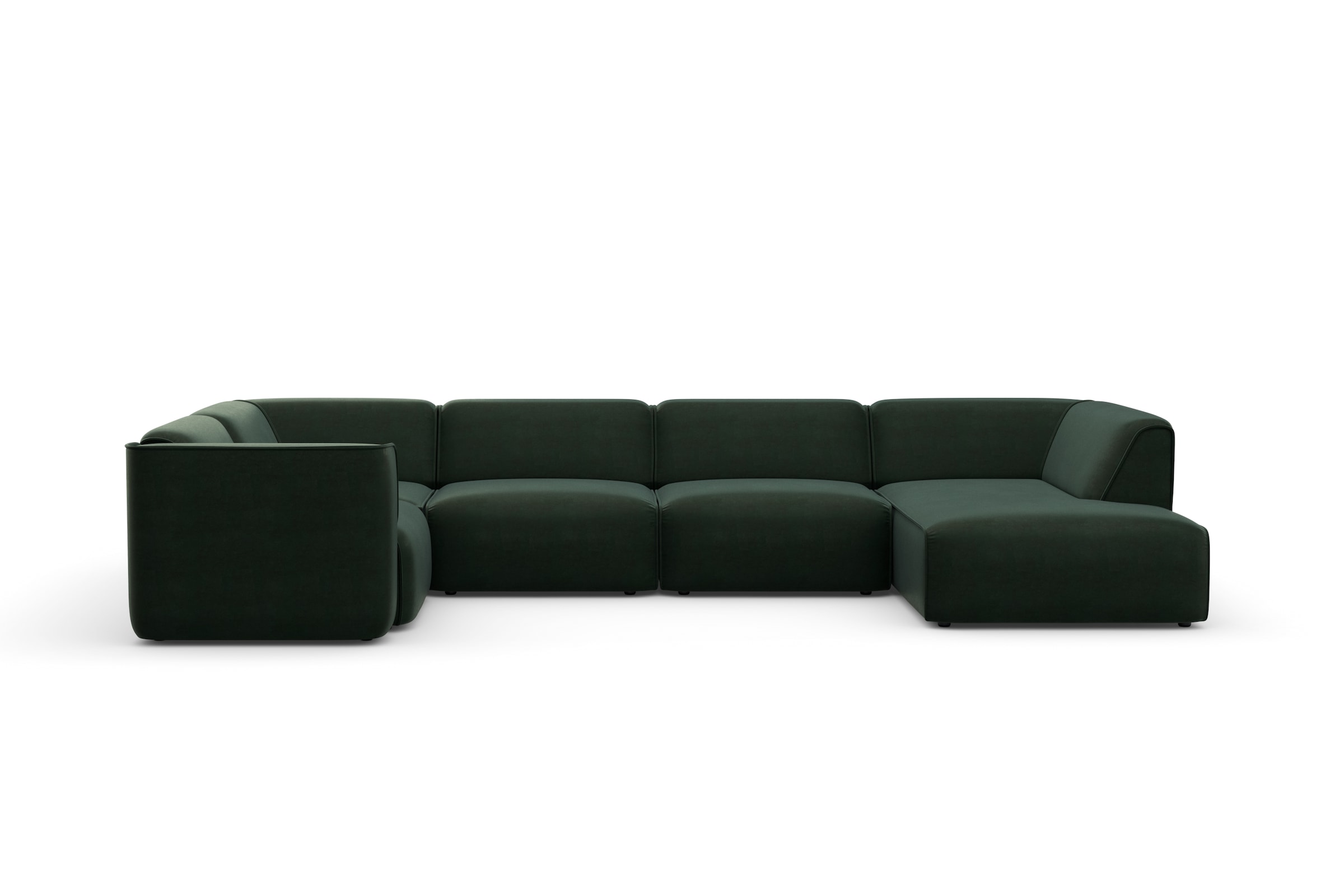 RAUM.ID Wohnlandschaft »Merid U-Form, jederzeit durch Module erweiterbar, B/T/H: 367/206/70 cm«, als Modul oder separat verwendbar, für individuelle Zusammenstellung