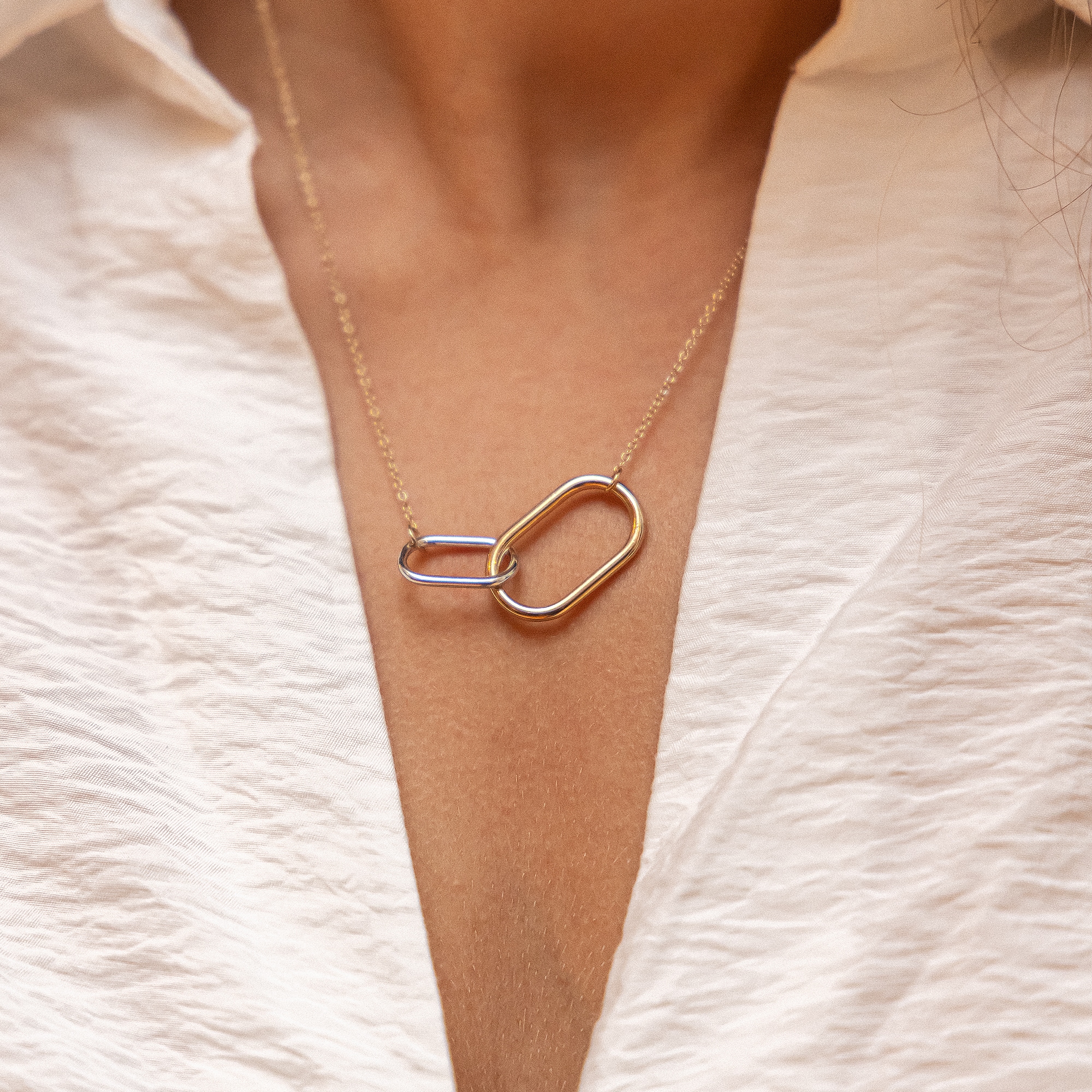 CELESTA Collierkettchen »925 Sterling Silber zweifarbig«