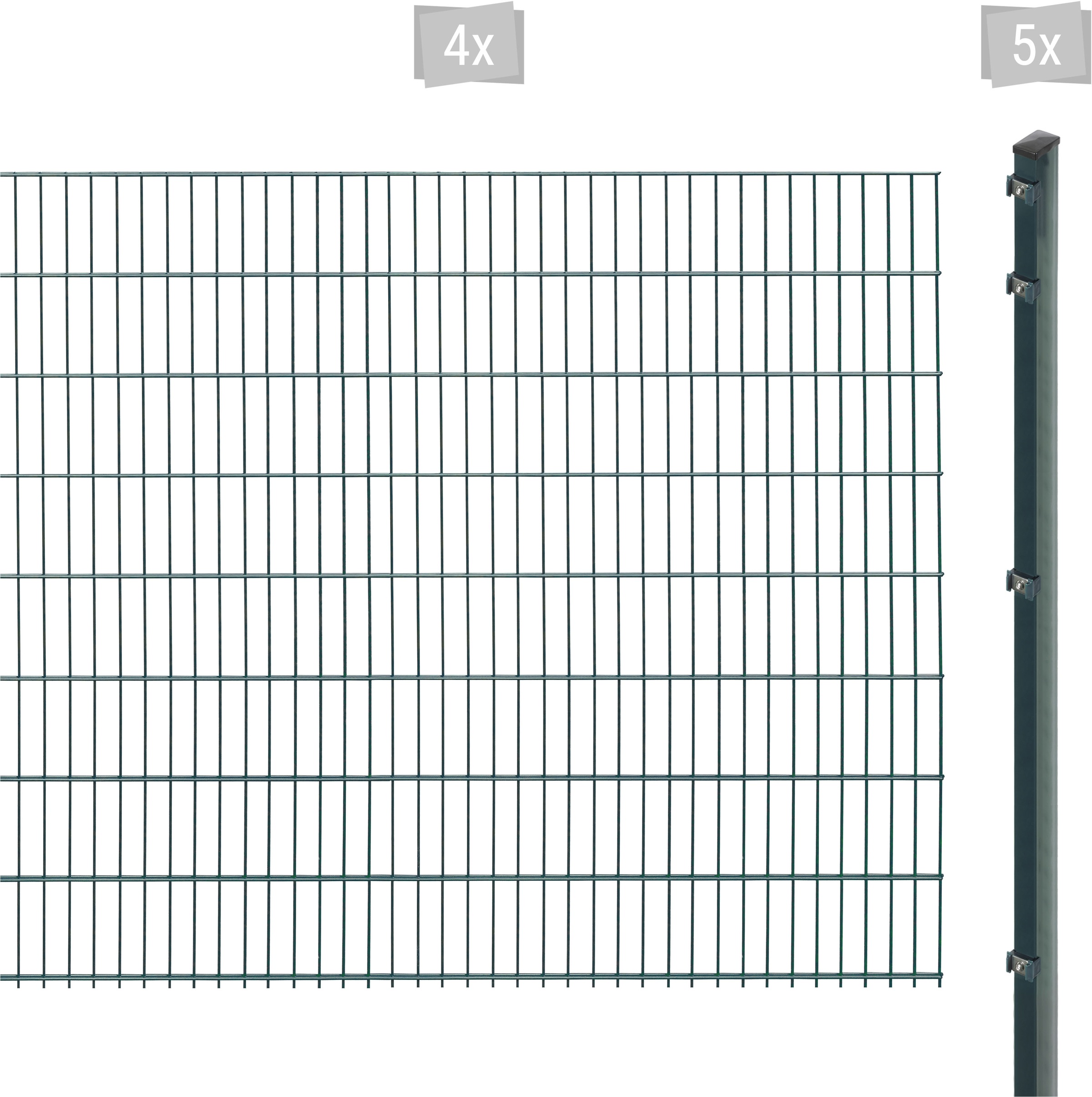 Arvotec Doppelstabmattenzaun "EXCLUSIVE 163 zum Einbetonieren", Zaunhöhe 163 cm, Zaunlänge 2 - 60 m