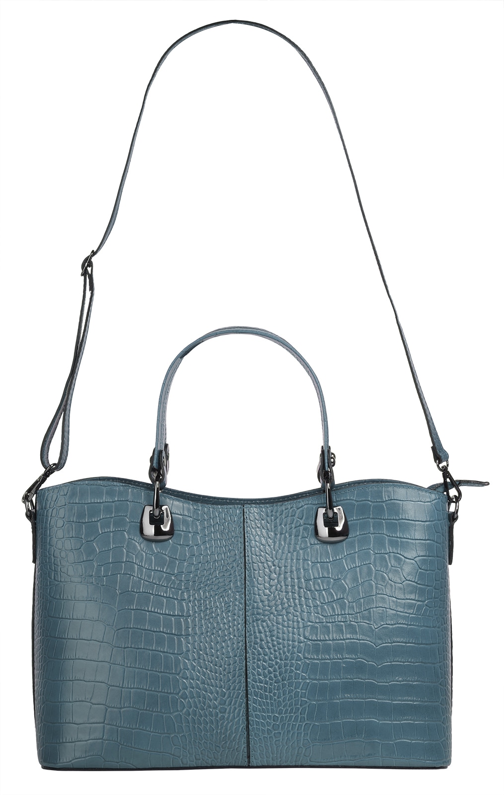 Cluty Henkeltasche, echt Leder, Made in Italy