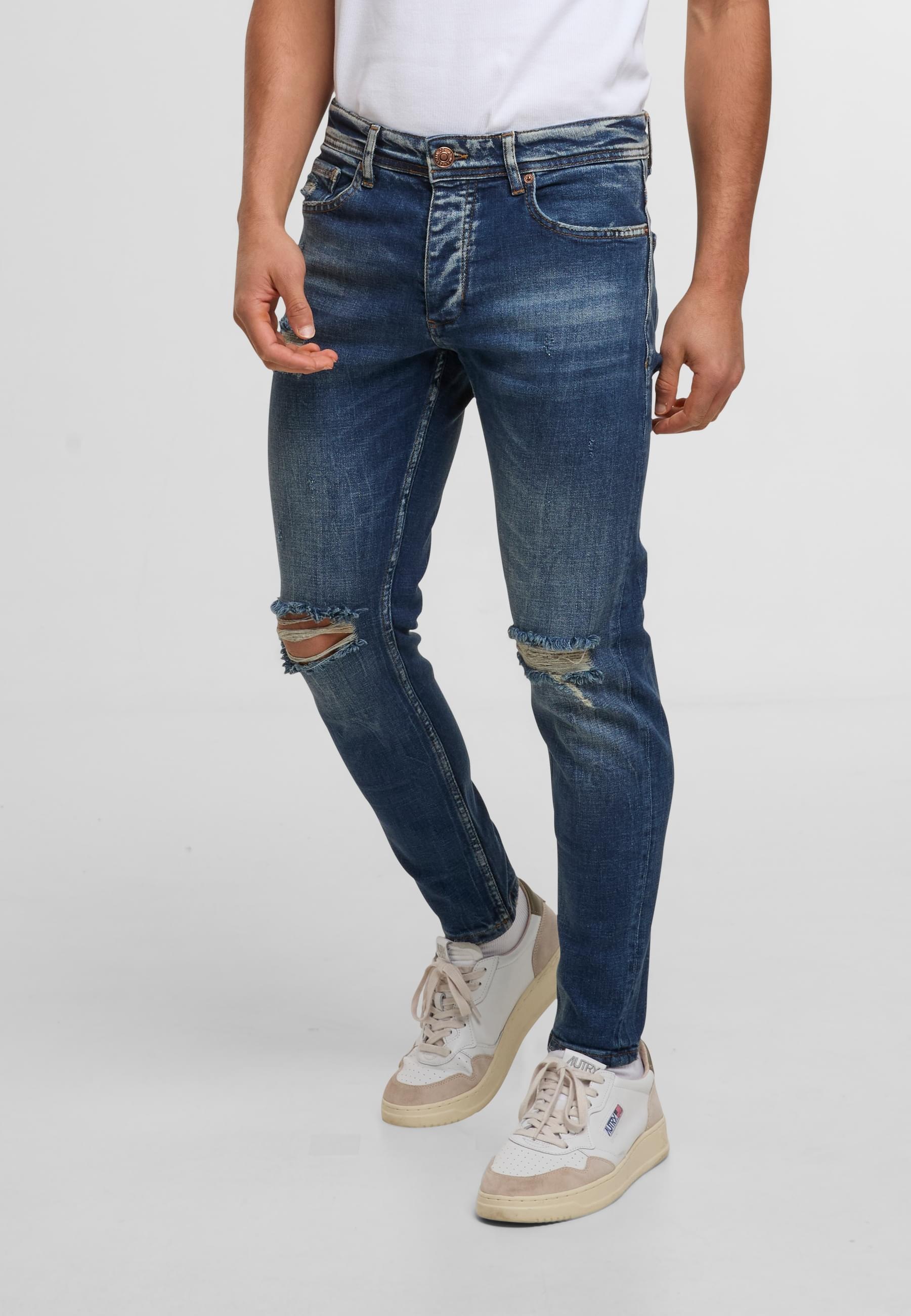 2Y Studios Bequeme Jeans »2Y Studios Herren 2Y Destroyed Tapered Fit Denim«