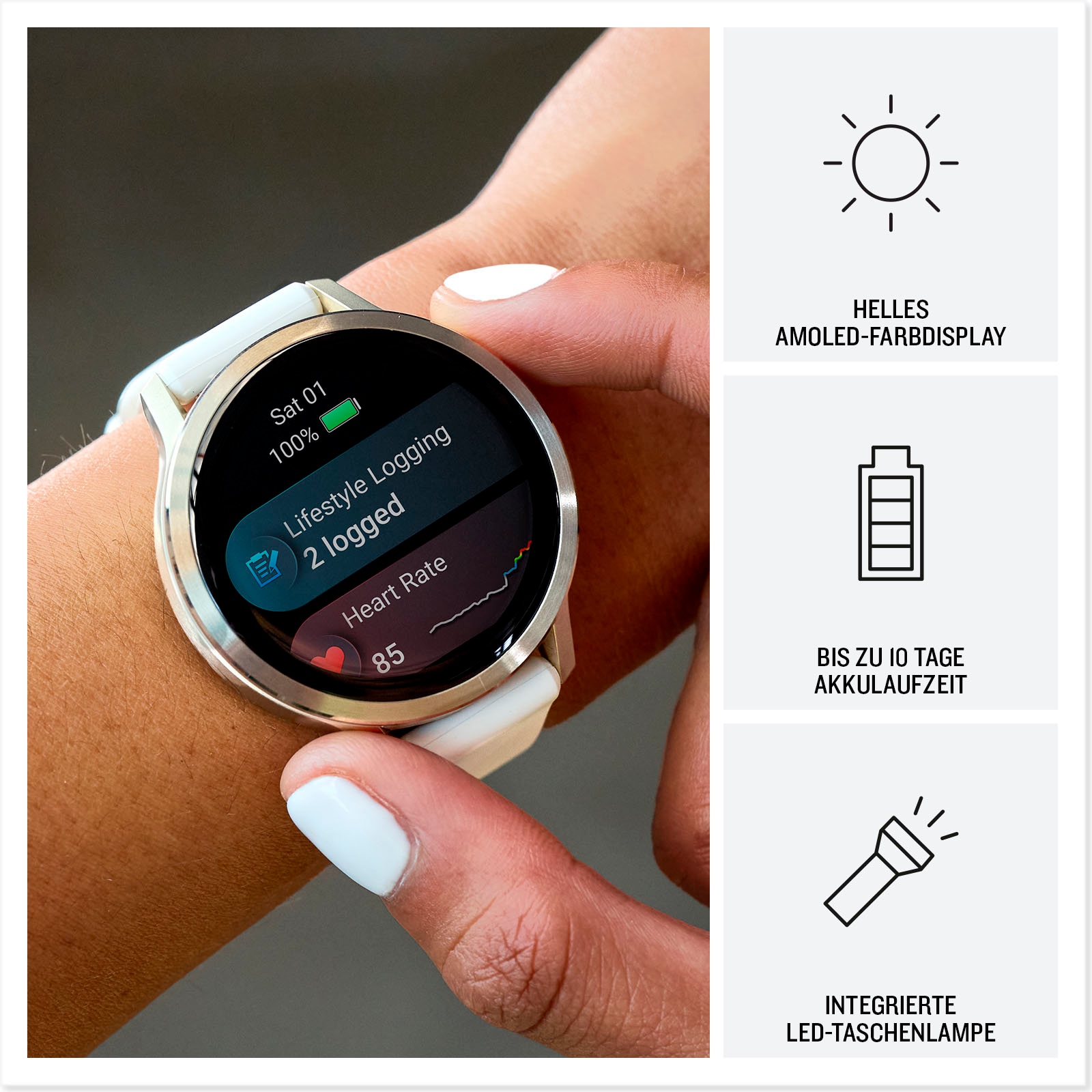 Garmin Smartwatch »Venu 4 41 mm« (3,04 cm / 1,2 ″)