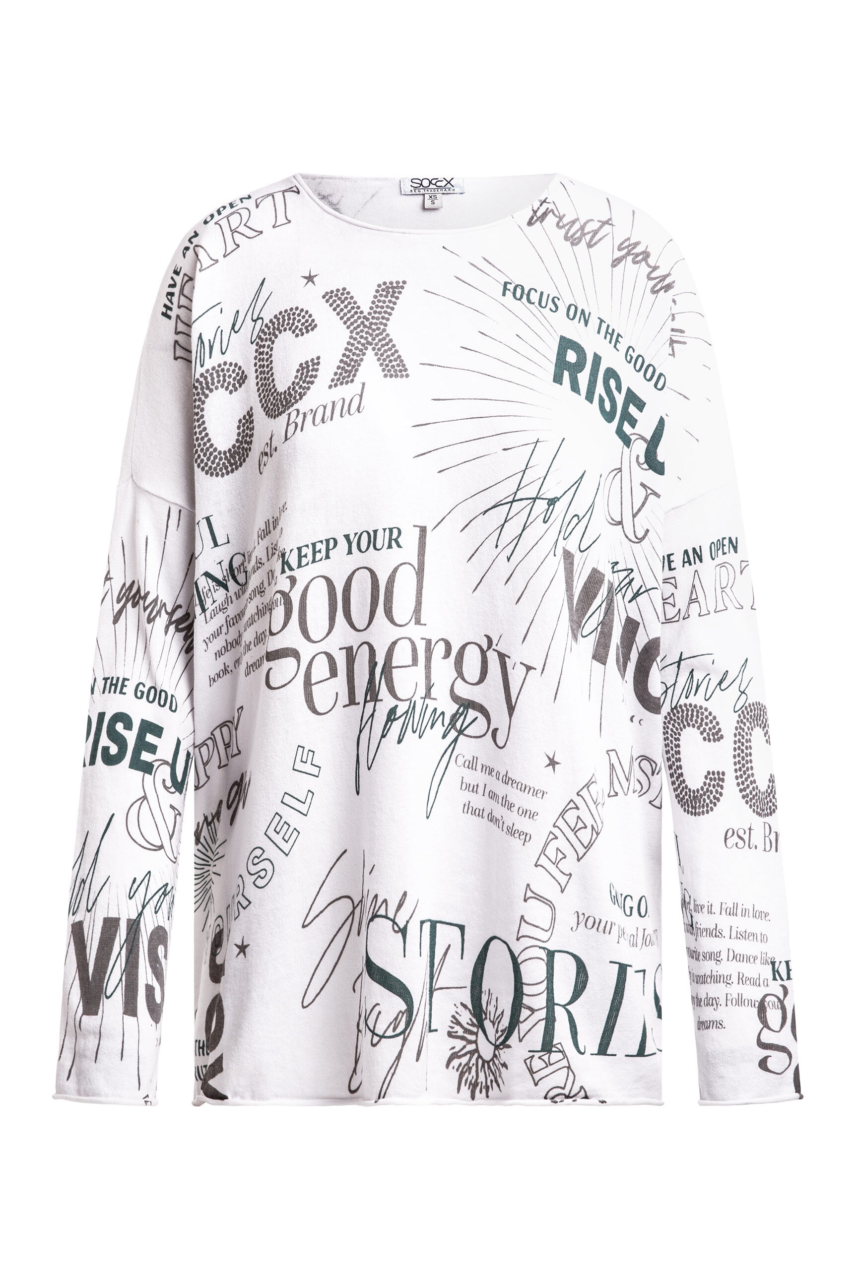 SOCCX Rundhalspullover mit Rollsäumen günstig online kaufen