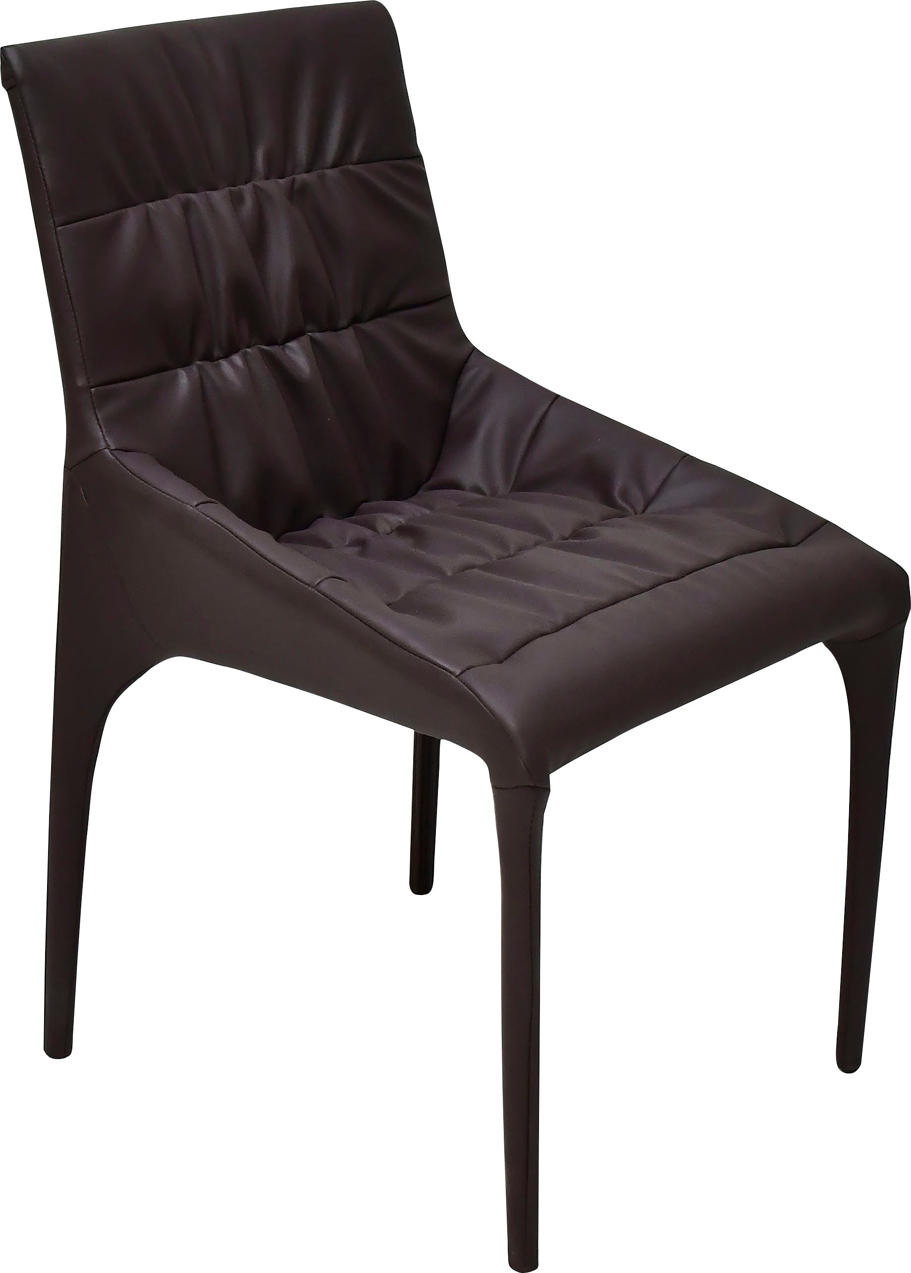 Leonique 4-Fußstuhl "Dakota" () Polyester Polsterstuhl, dunkelbraun, Kunstl günstig online kaufen