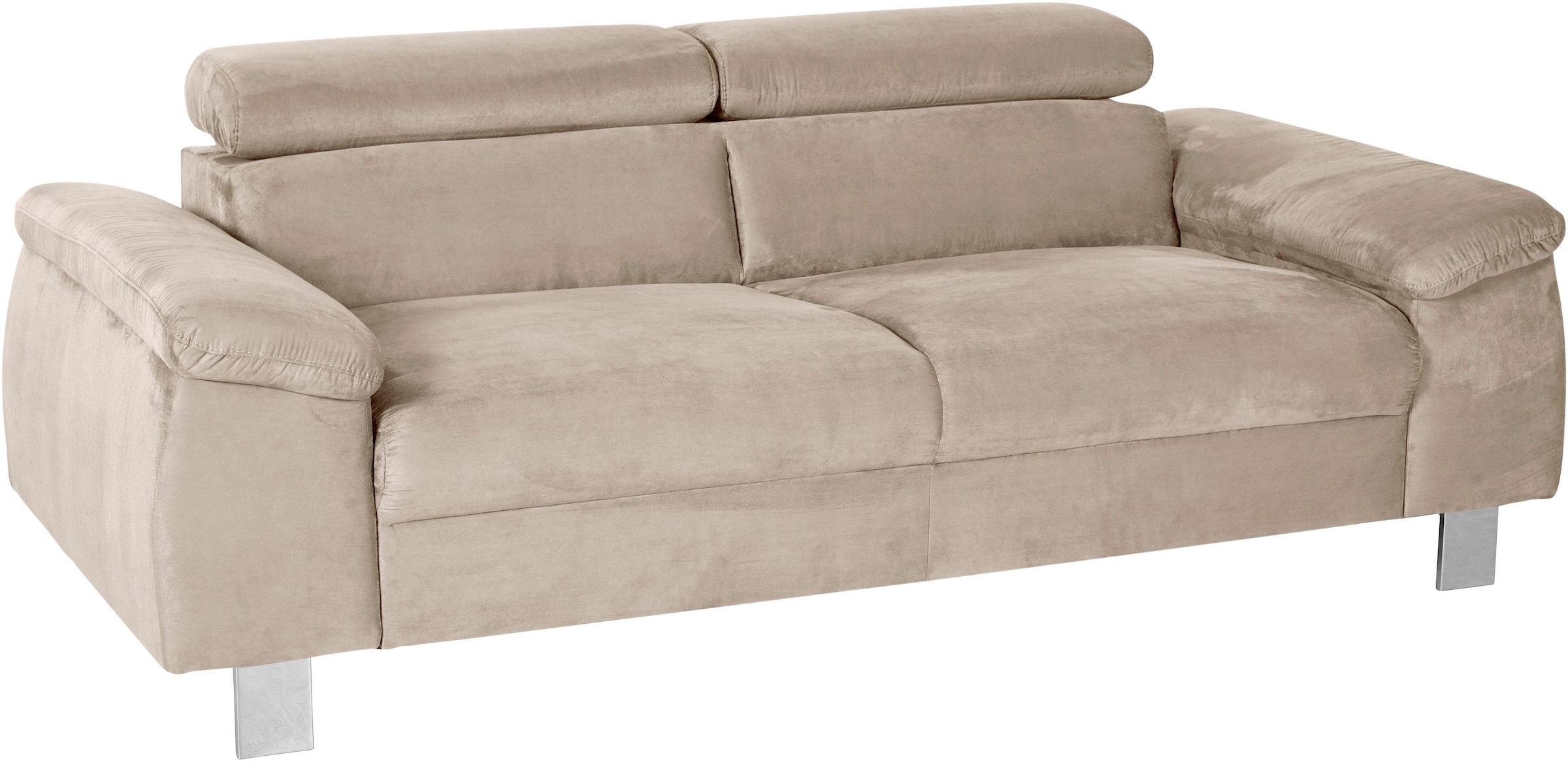 COTTA Polstergarnitur »Komaris, B: 193 bzw. 100 cm«, (Set), Set: 3er-Sofa & Hocker, mit Kopfteilverstellung