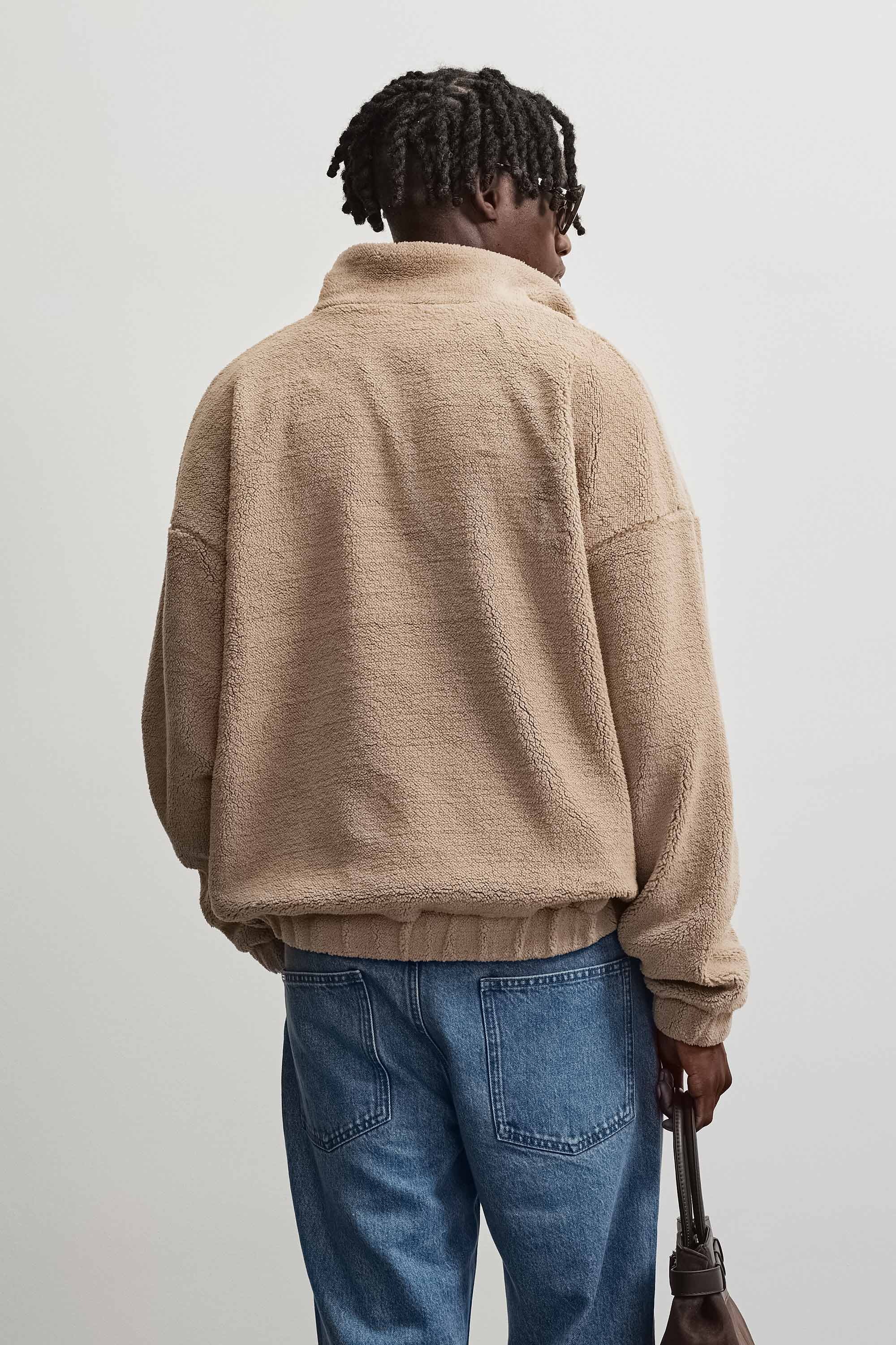 PEGADOR Sweatshirt »Puka Teddy Half Zip Sweater«, Kunstfaser, regular fit
