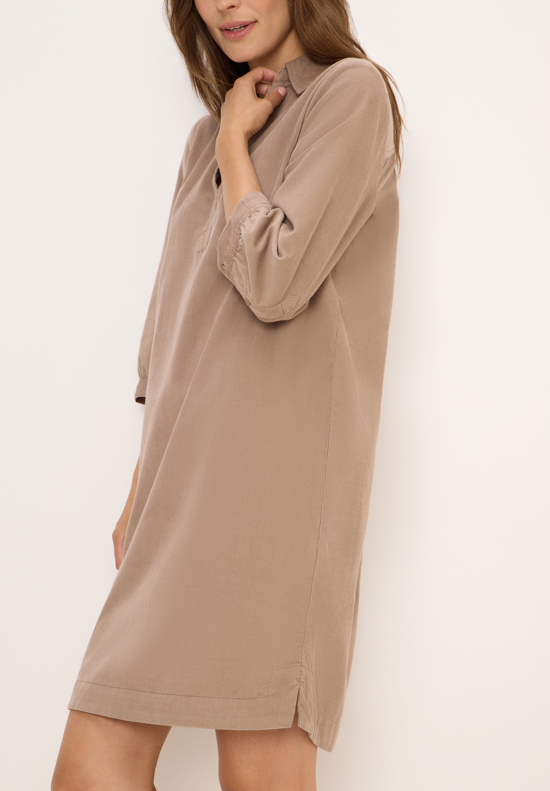 Cecil Cordkleid, aus reiner Baumwolle, Split Neck günstig online kaufen