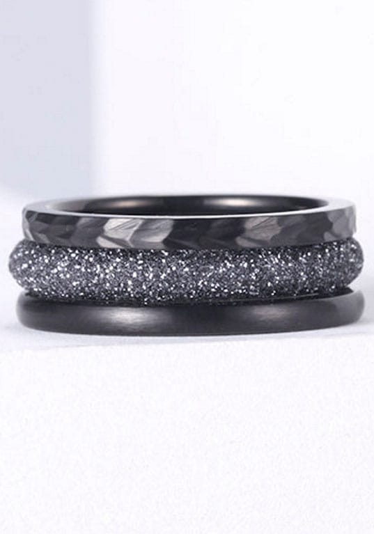 Kingka Ring-Set »Stardust Noir, STR-S8502BGY1,2,3,4«, (Set, 3 tlg.) online  bestellen | BAUR
