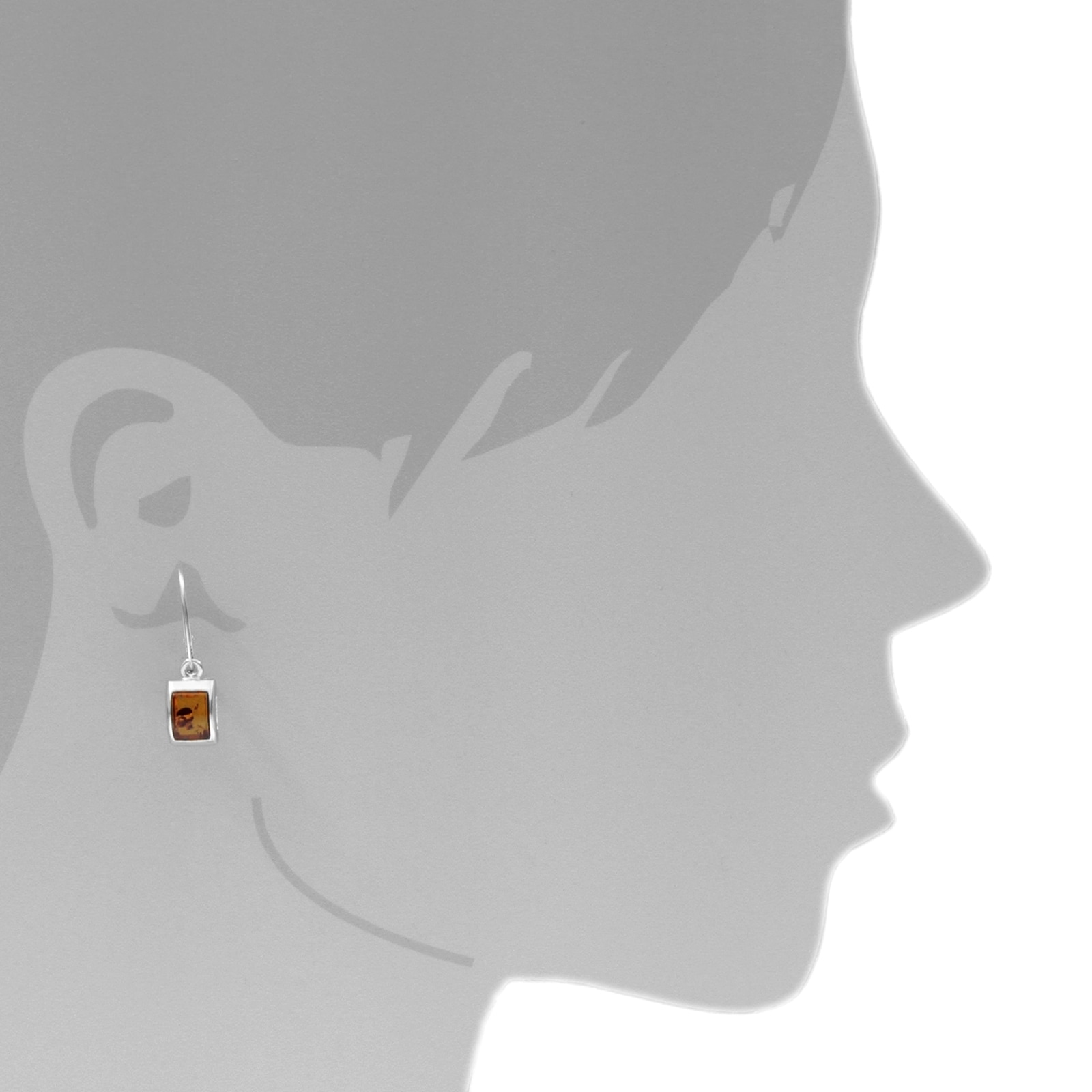 OSTSEE-SCHMUCK Paar Ohrhänger »- Astrid 9x6 - Silber 925/000 - Bernstein«