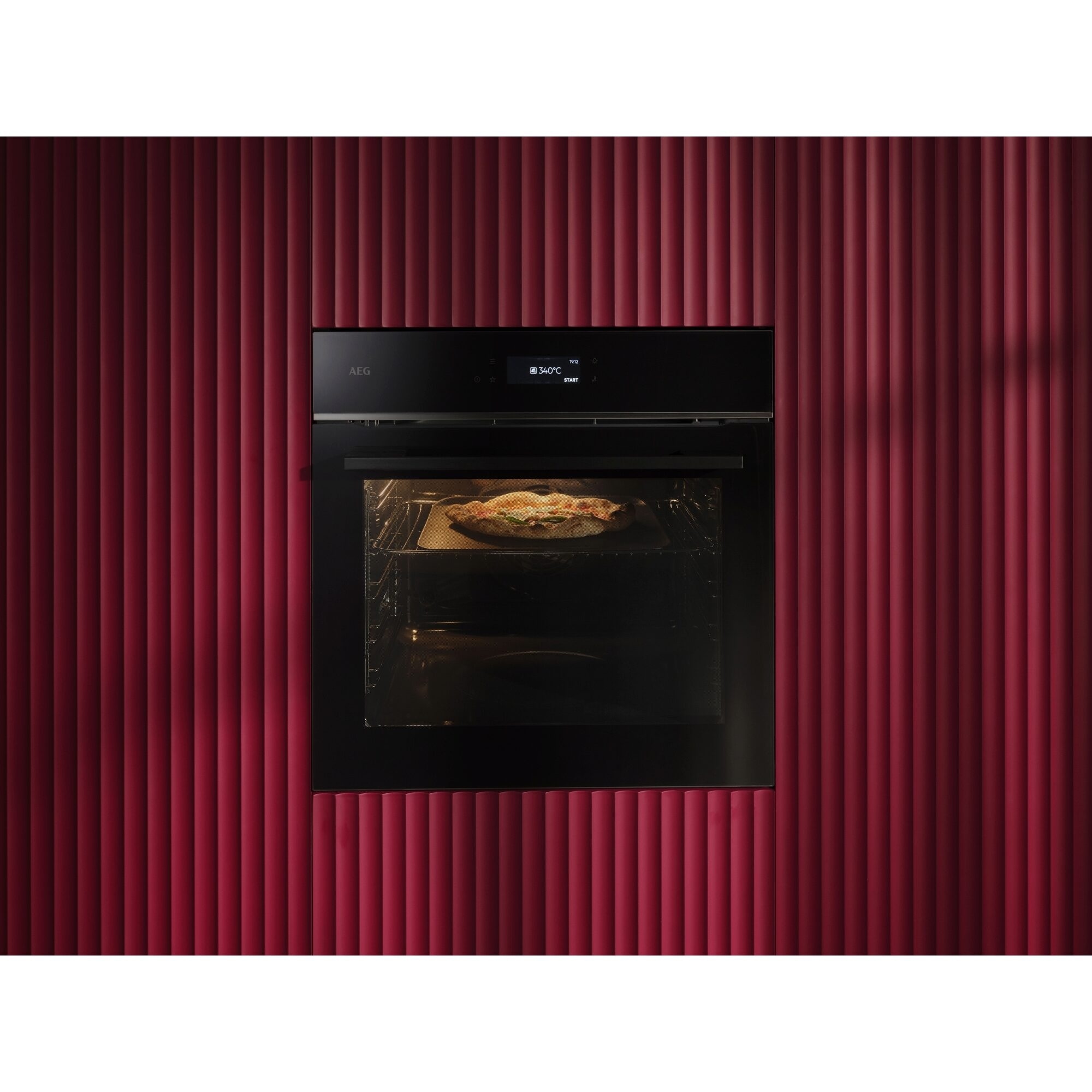 AEG Pyrolyse Backofen 7000 »TX7PB62WSB« mit Pyrolyse-Selbstreinigung Pizza-Ofen: Pizza in 150 Sek. – bei 340 °C wie im Restaurant zu Hause
