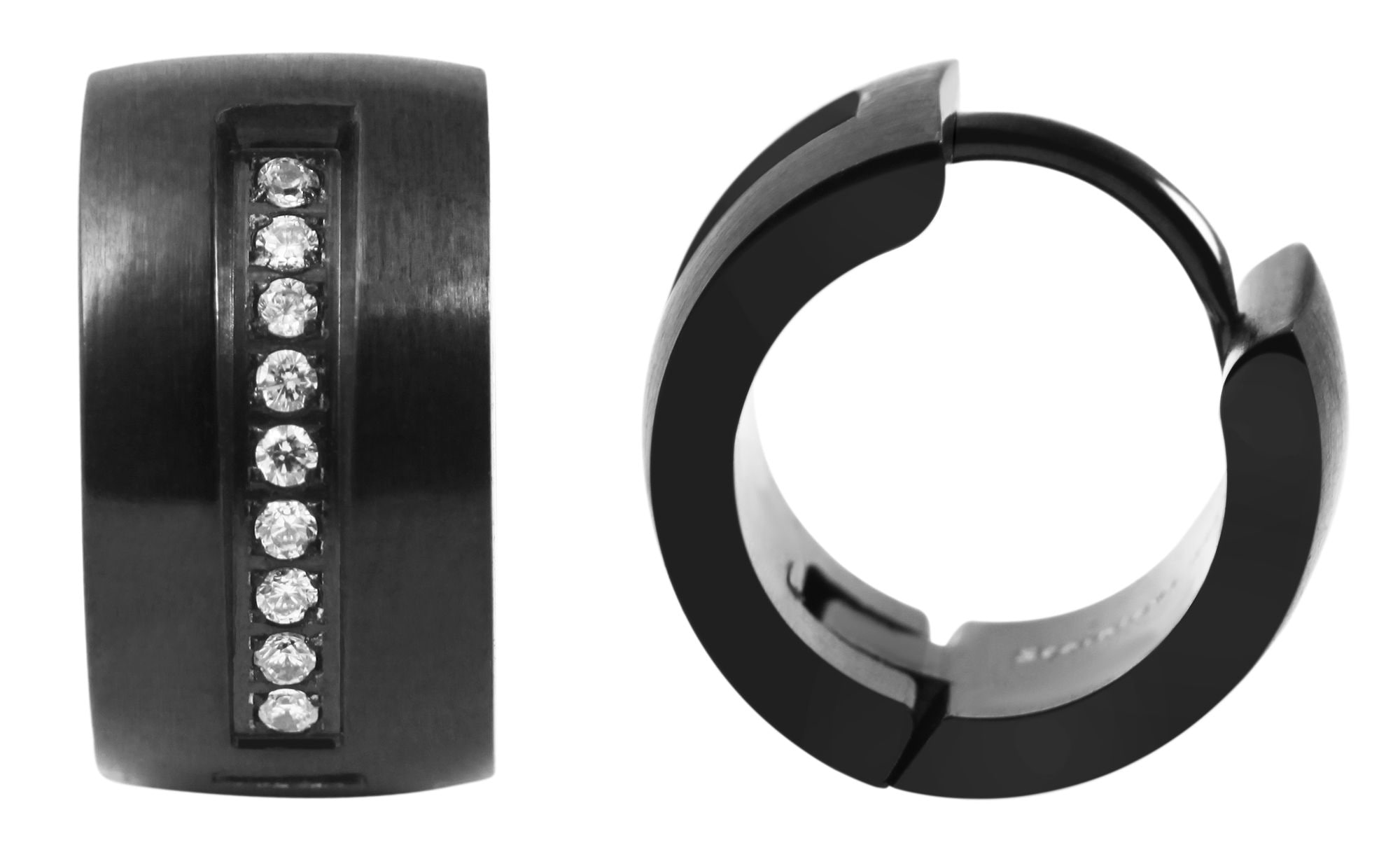 Adelia´s Klappcreolen "Damen Ohrringe – Klappcreole aus Edelstahl mit Stras günstig online kaufen