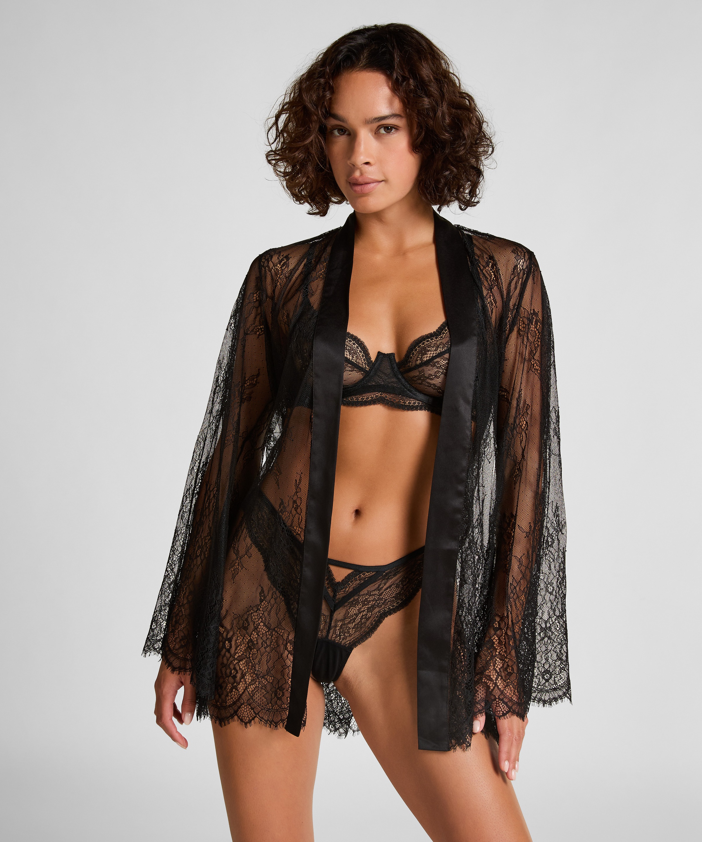 Hunkemöller Bademantel "Kimono Allover Lace"