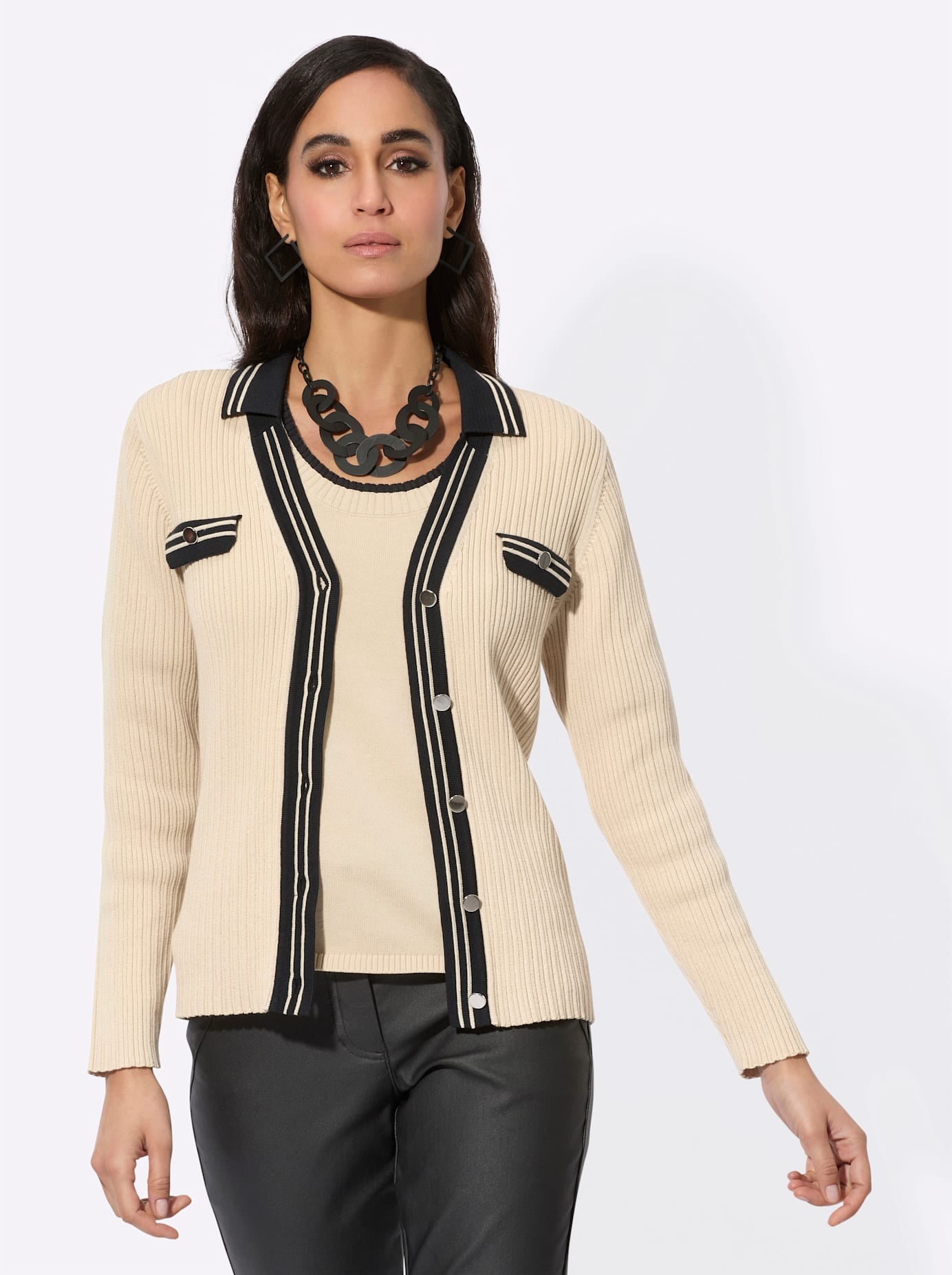 creation L Strickpullover »Pima-Baumwoll-Twinset«