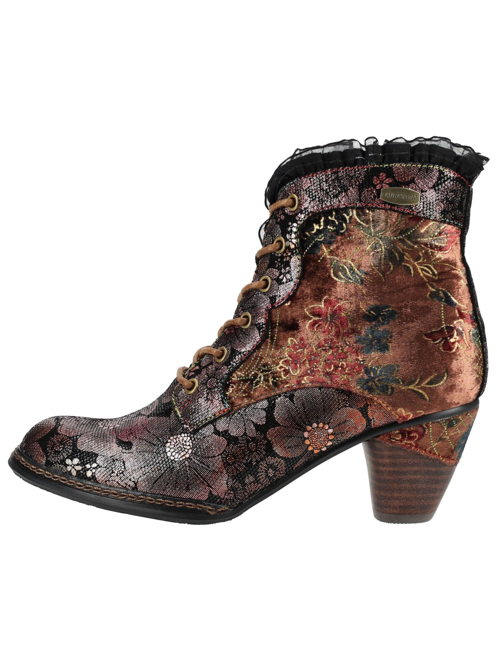 LAURA VITA Schnürstiefelette »LAURA VITA Pumps Leder/Textil«