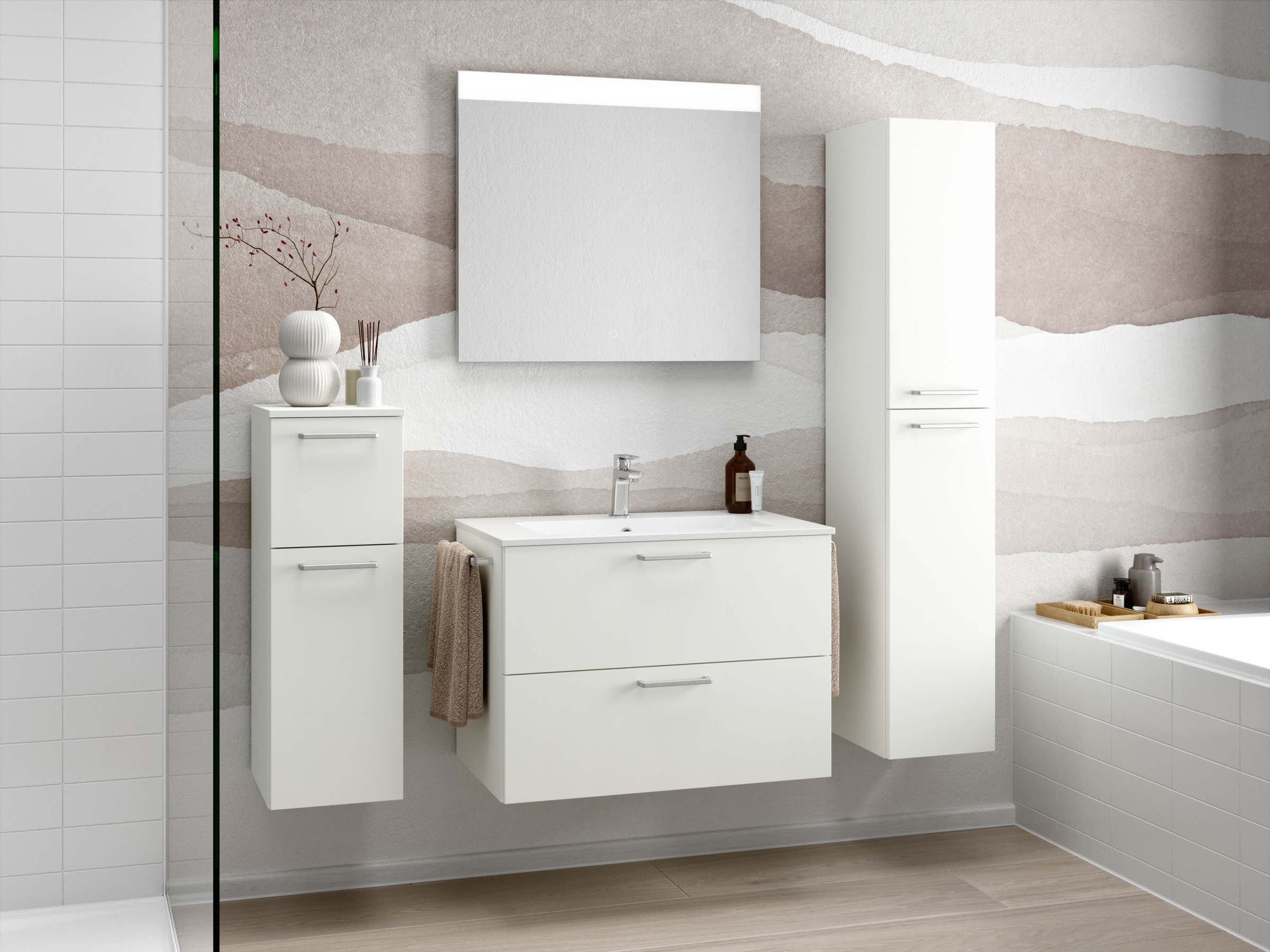 nobilia Badmöbel-Set "Tolvina" vormontiert, mit Soft-Close, 2 Stk. tlg. günstig online kaufen