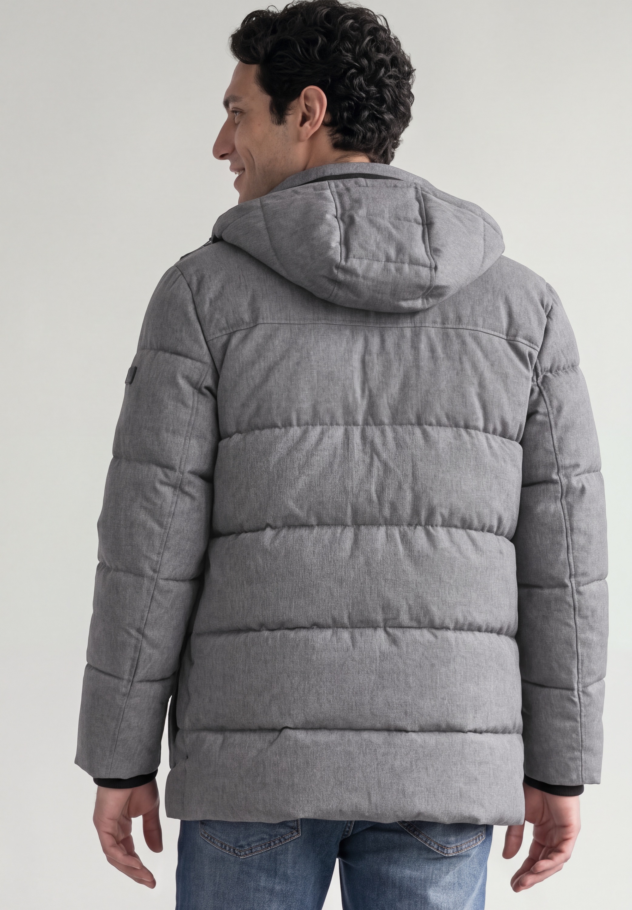 STREET ONE MEN Steppjacke mit Kapuze mit moderner Steppung