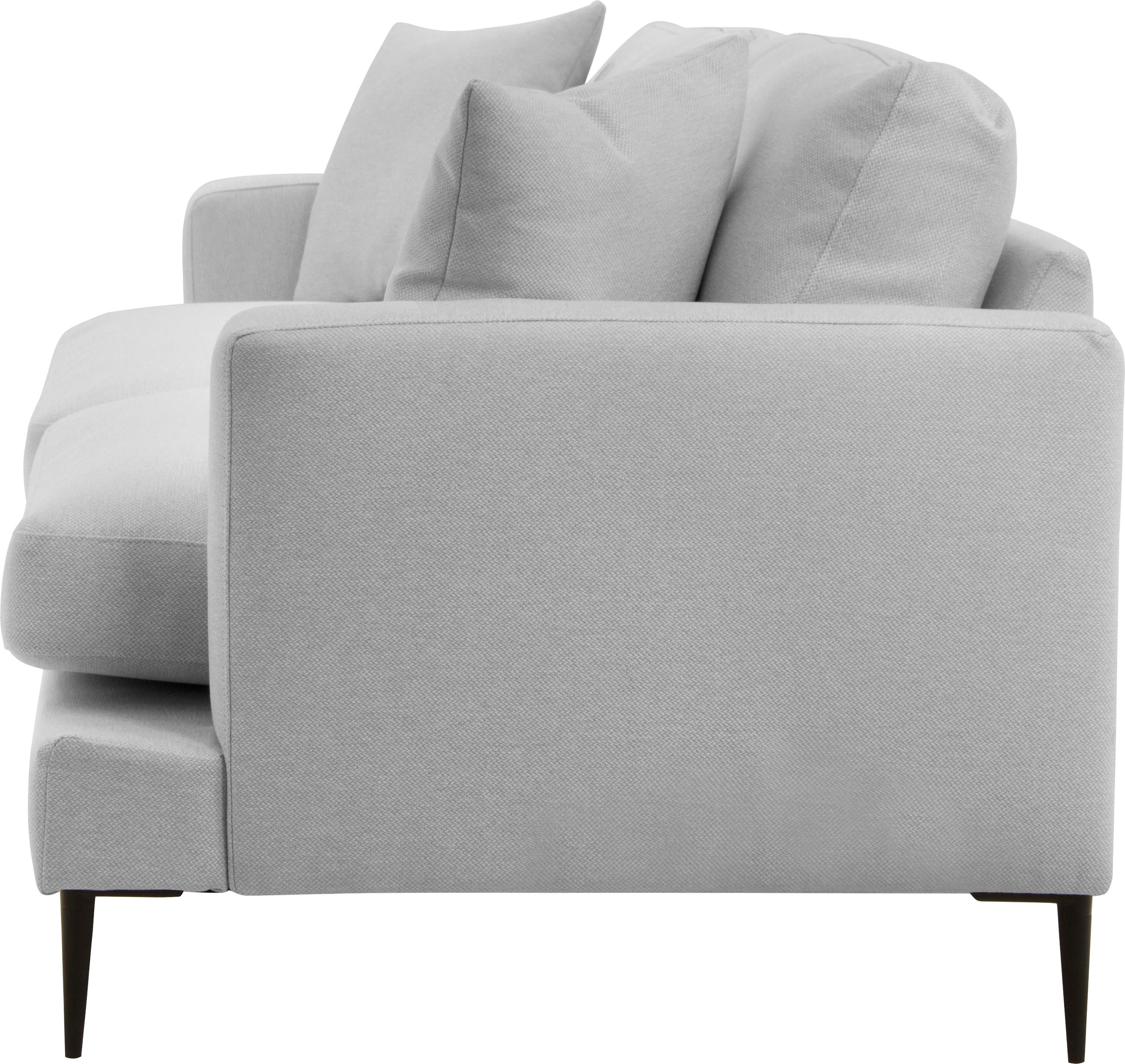 Leonique 2-Sitzer »Cozy elegantes Designsofa, Maße B/T/H: 151/97/80 cm«, mit losen Kissen und Metallbeinen