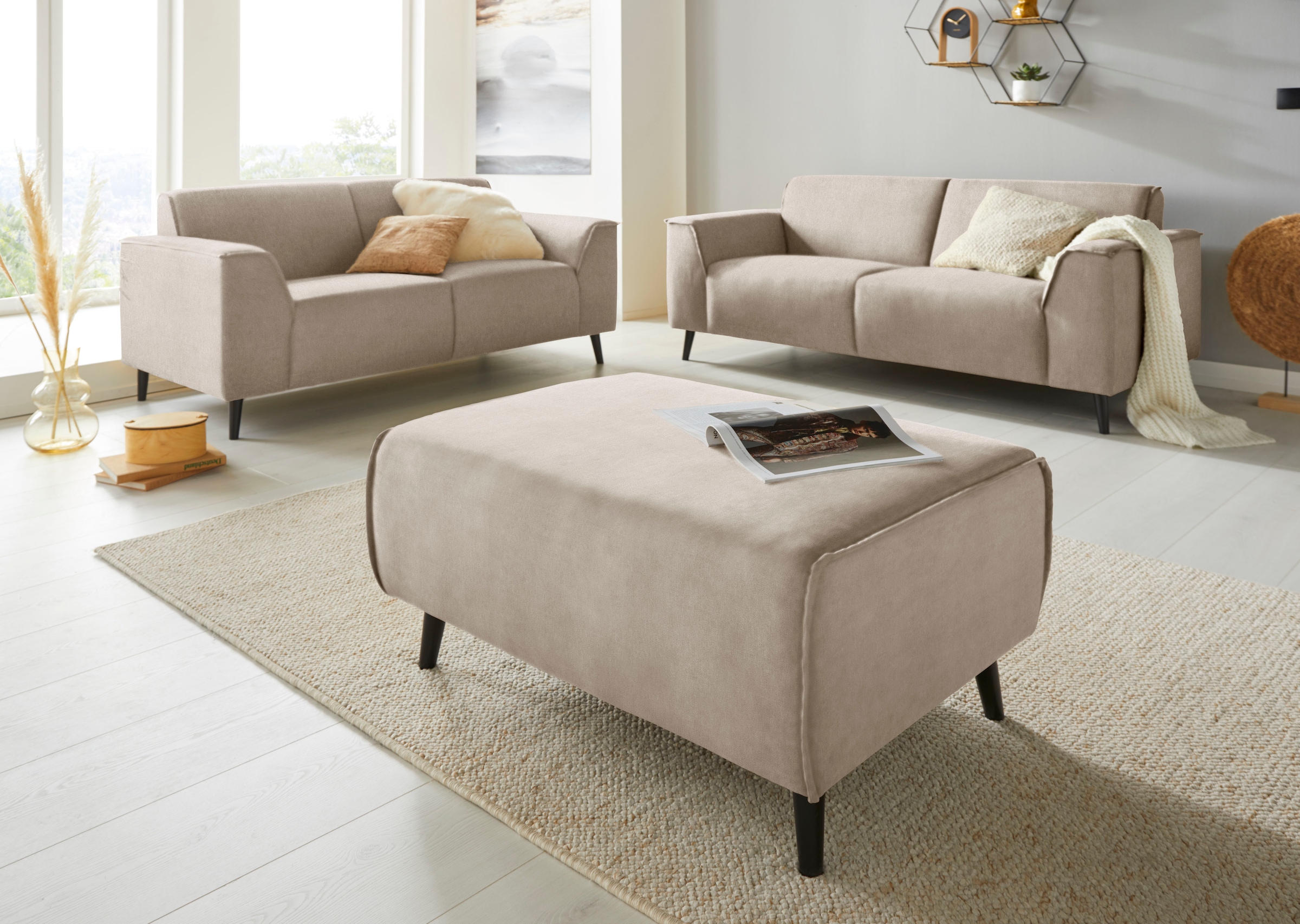 DOMO collection Hocker »Amora«, mit Federkern