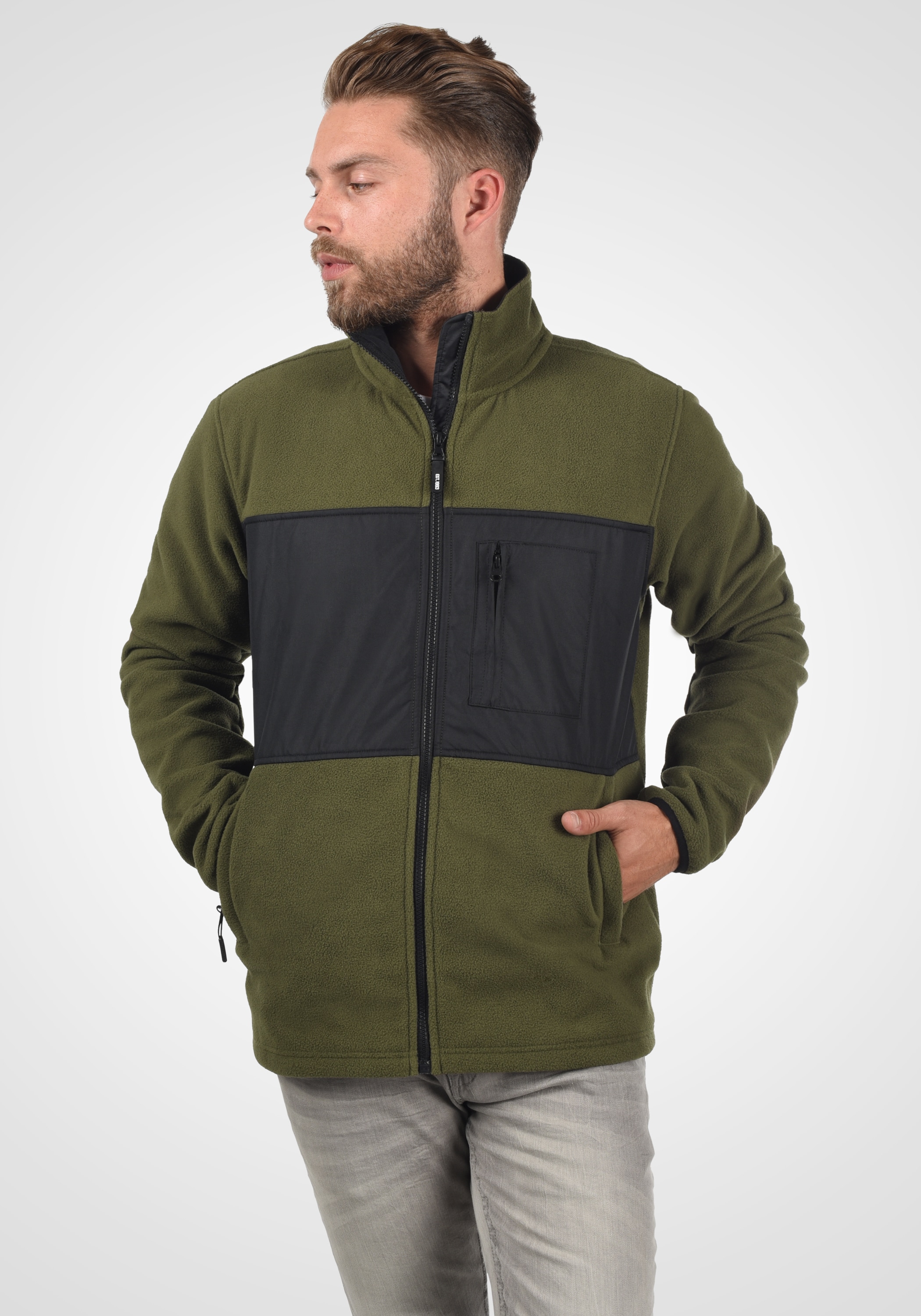 Indicode Fleecejacke »Fleecejacke IDBirch« ohne Kapuze