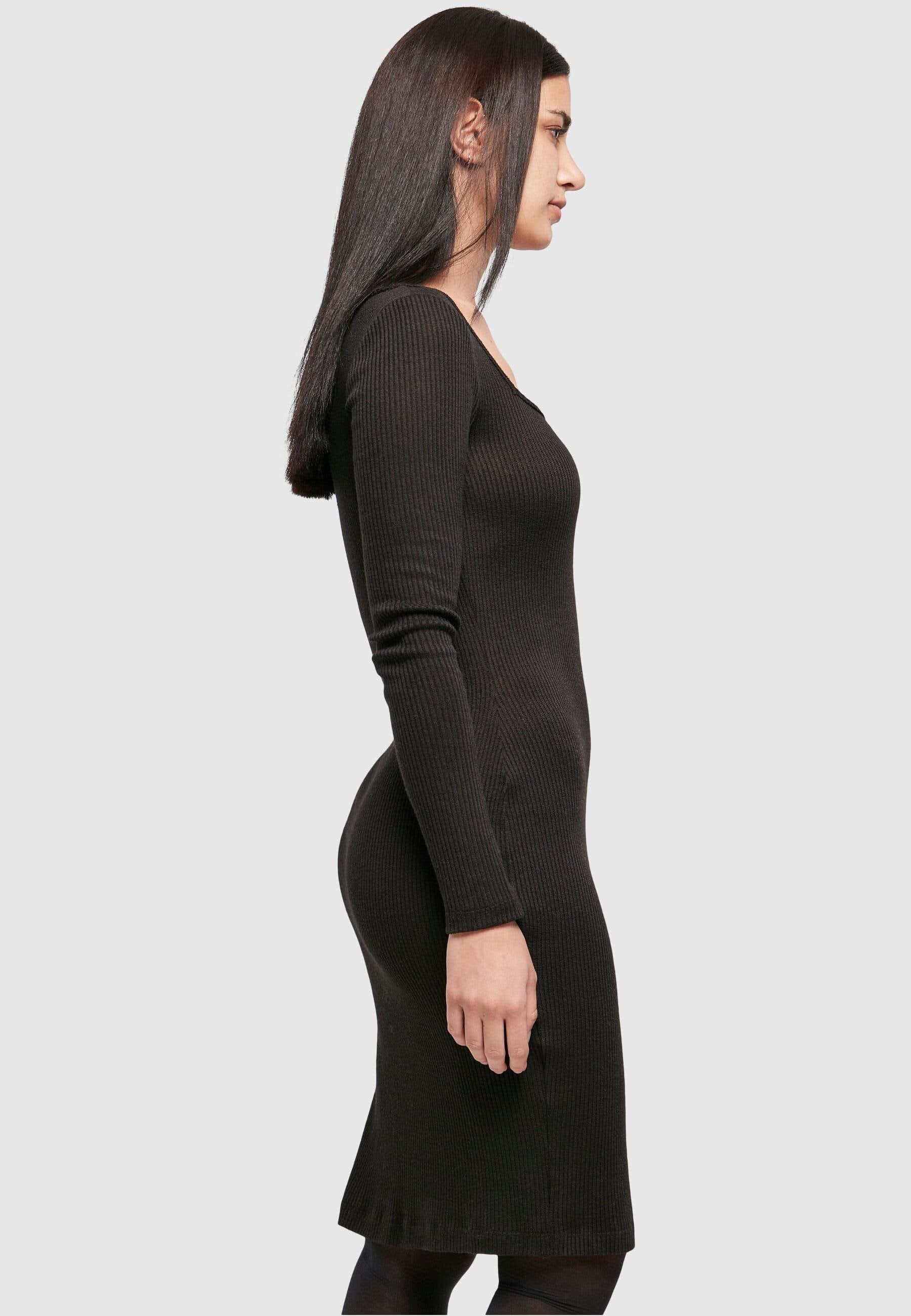URBAN CLASSICS Shirtkleid »Urban Classics Damen Ladies Rib Squared Neckline Dress«, (1 tlg.)