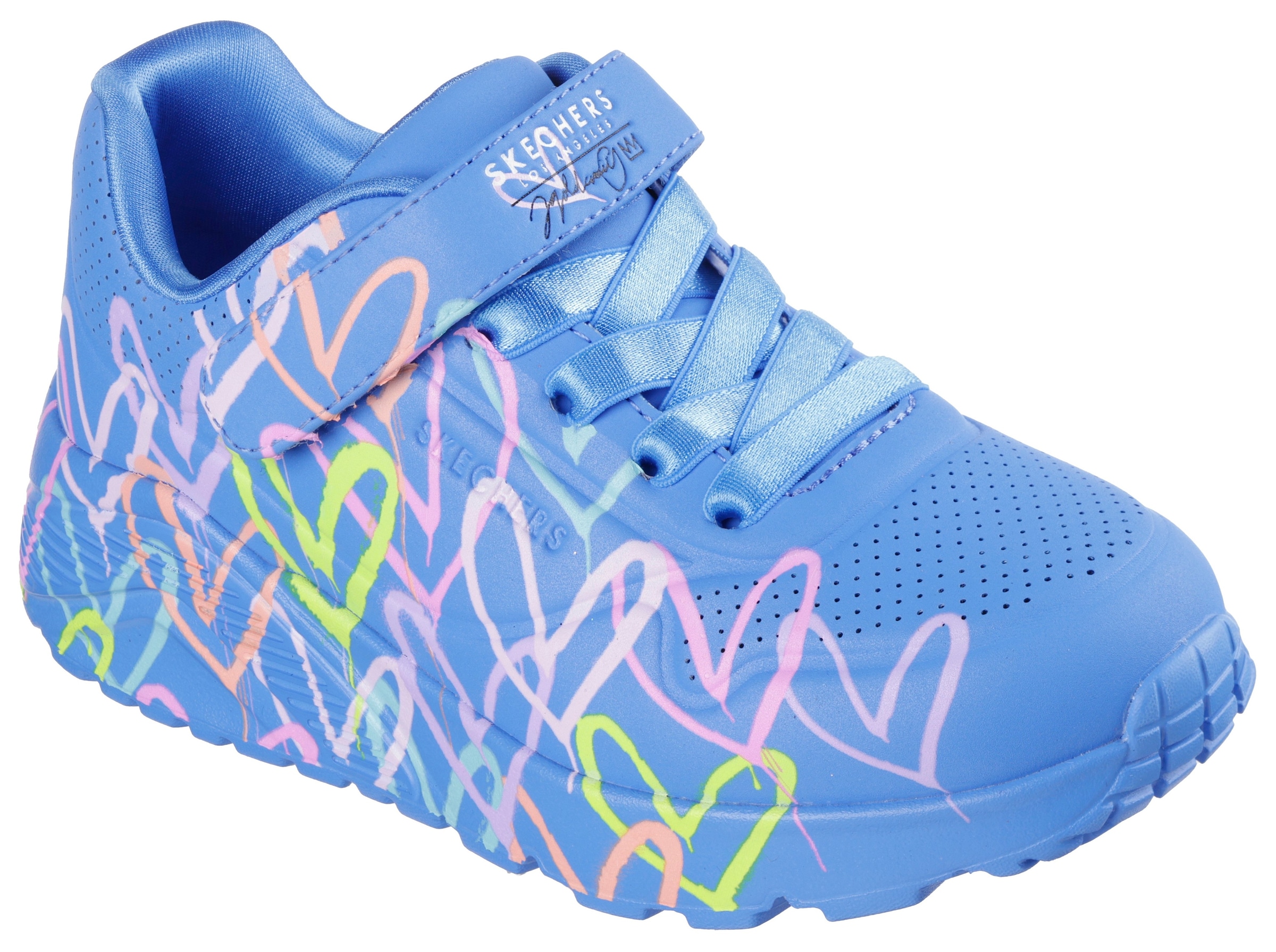 Skechers Sneaker »UNO LITE - LOVE LEVITATE«, Schnürschuh mit bedruckter Sohle, Größenschablone zum Download