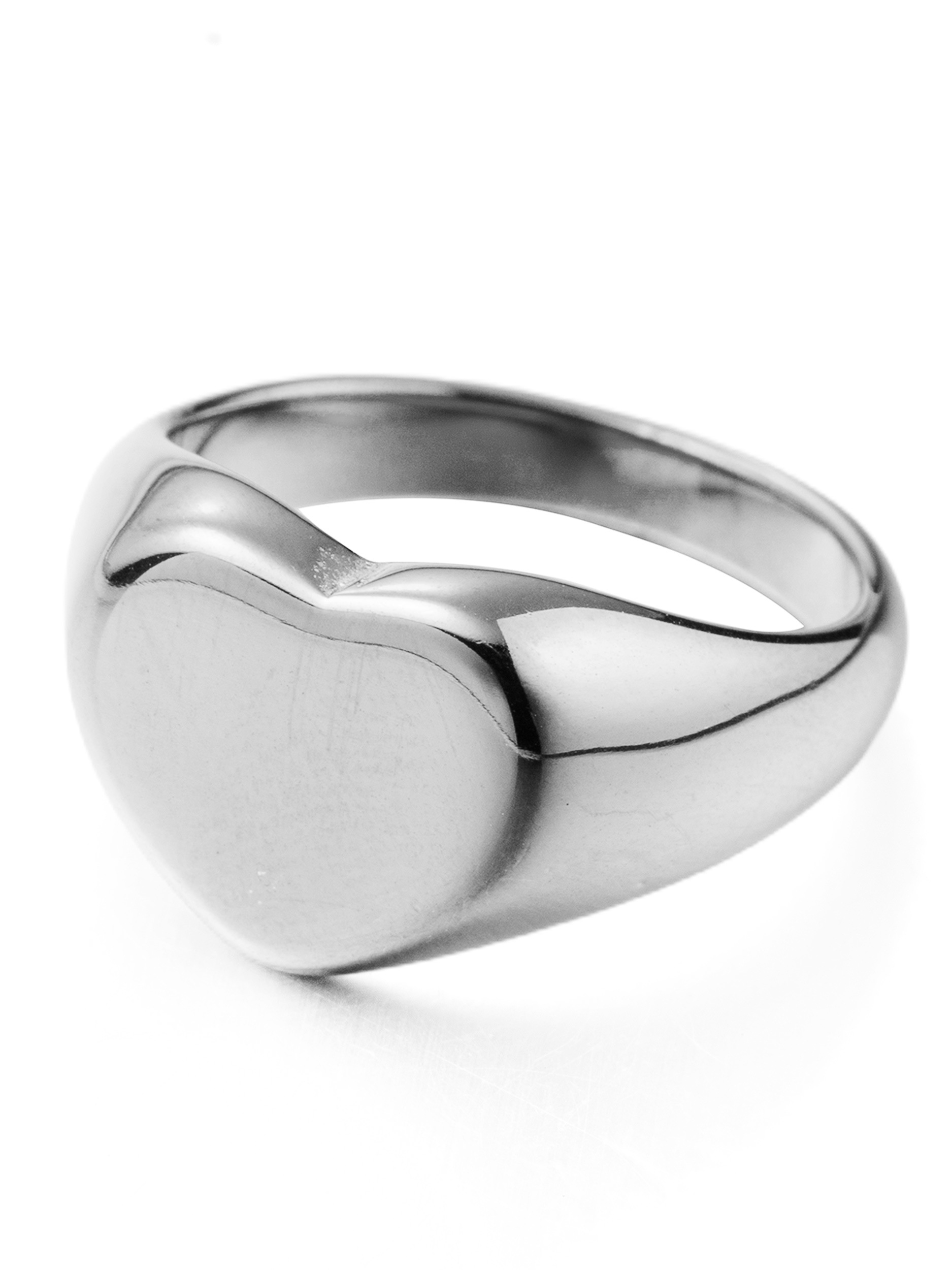 Fingerring "Schmuck Geschenk Edelstahl Damenring Ring Herz" Gr. 56, silberfarben, ANISTON JEWELRY & WATCHES, Fingerringe, Damen, 56, Edelstahl, 4mm, Fingerring, Made in Germany