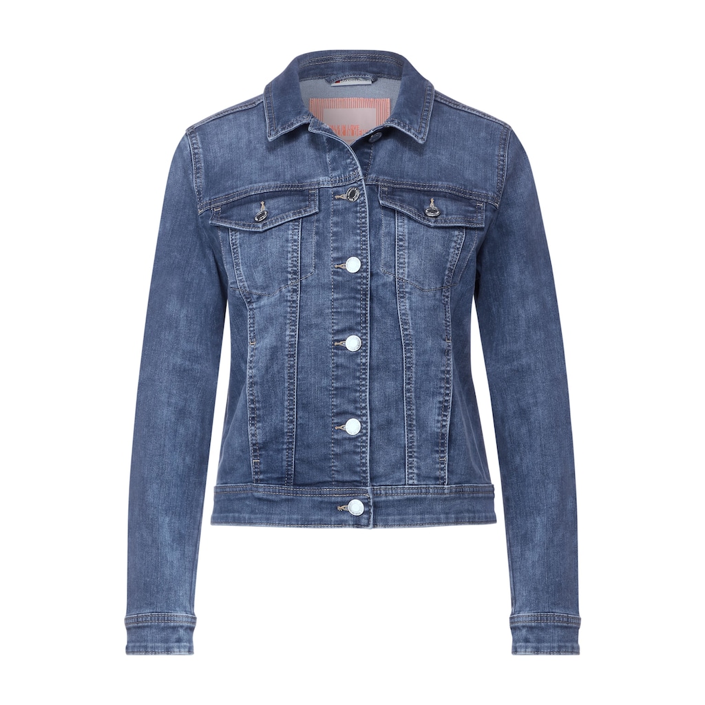 STREET ONE Jeansblazer, in mittelblauer Waschung