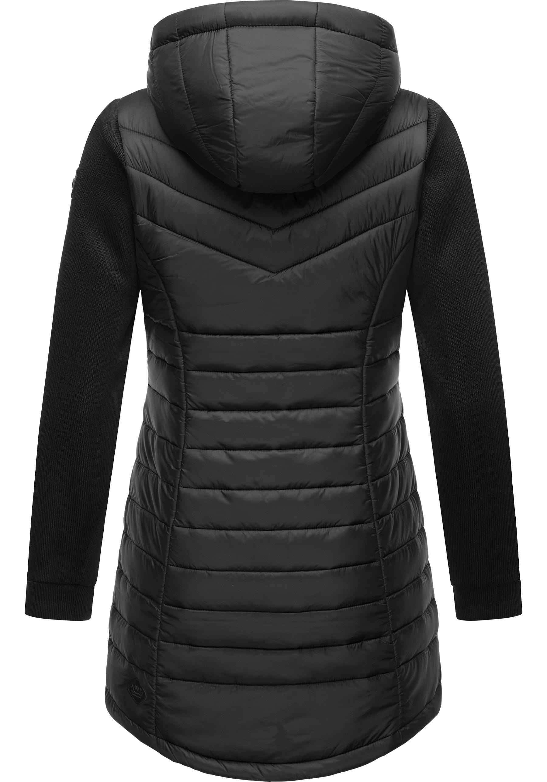 Thumbnail - Ragwear Langjacke "Sandrra Long", mit Kapuze, Steppjacke aus modernem Materialmix mit Kapuze