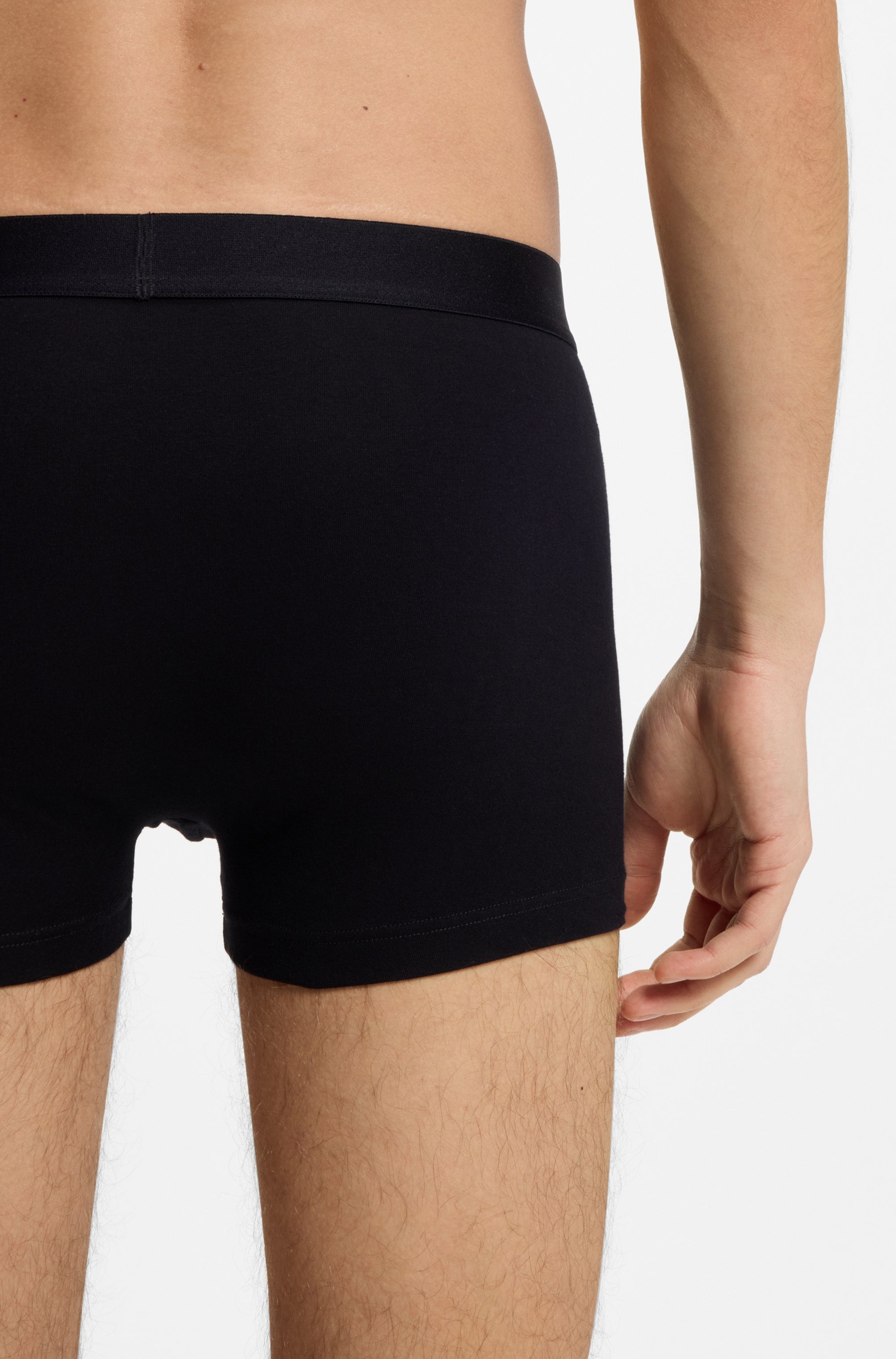 HUGO Underwear Trunk Set, 3 Stk. mit kontrastfarbenen Logobadge