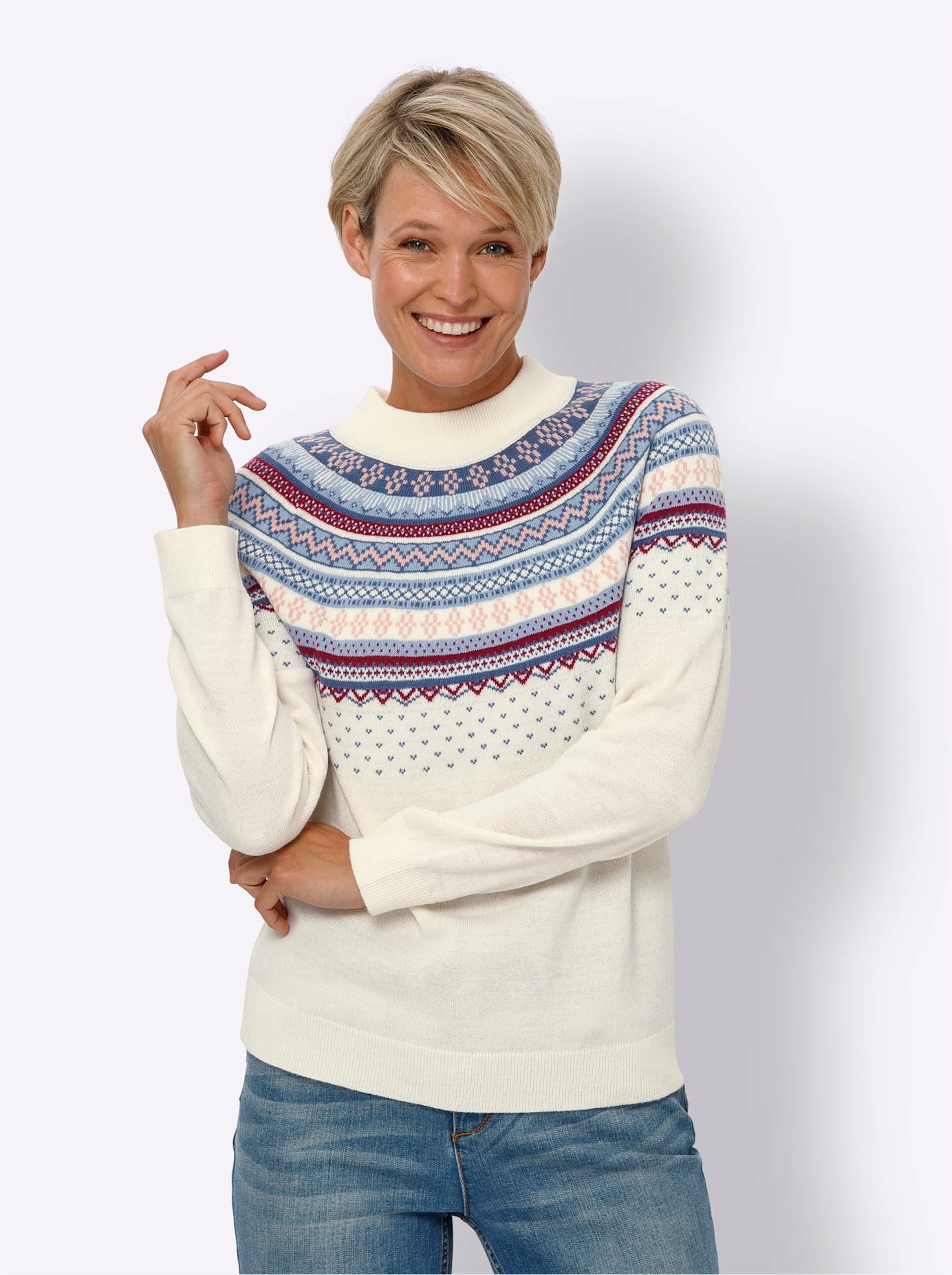 Classic Basics Norwegerpullover "Stehkragen-Pullover" günstig online kaufen