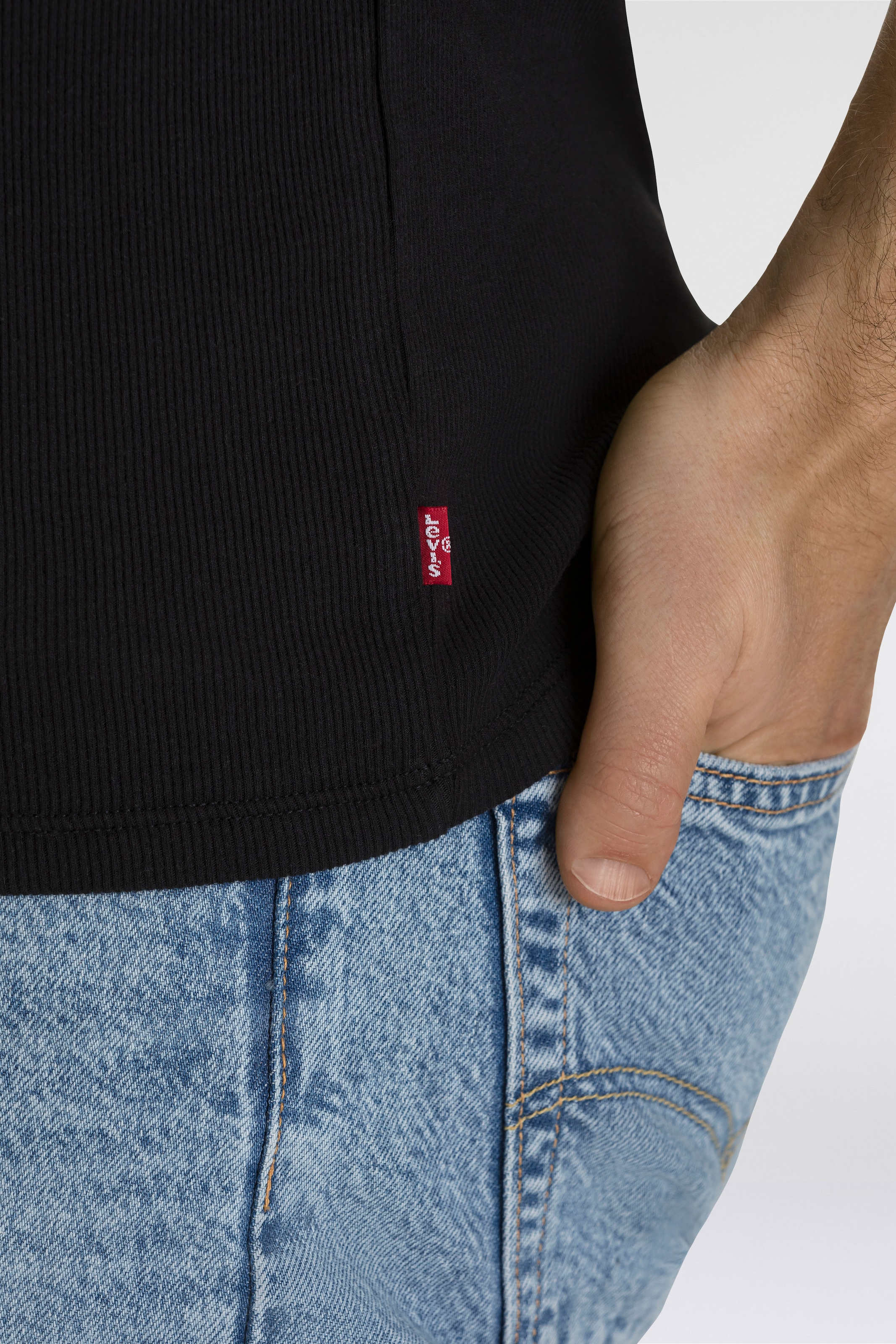 Levi's® Ripptanktop, unifarben, aus reiner Baumwolle