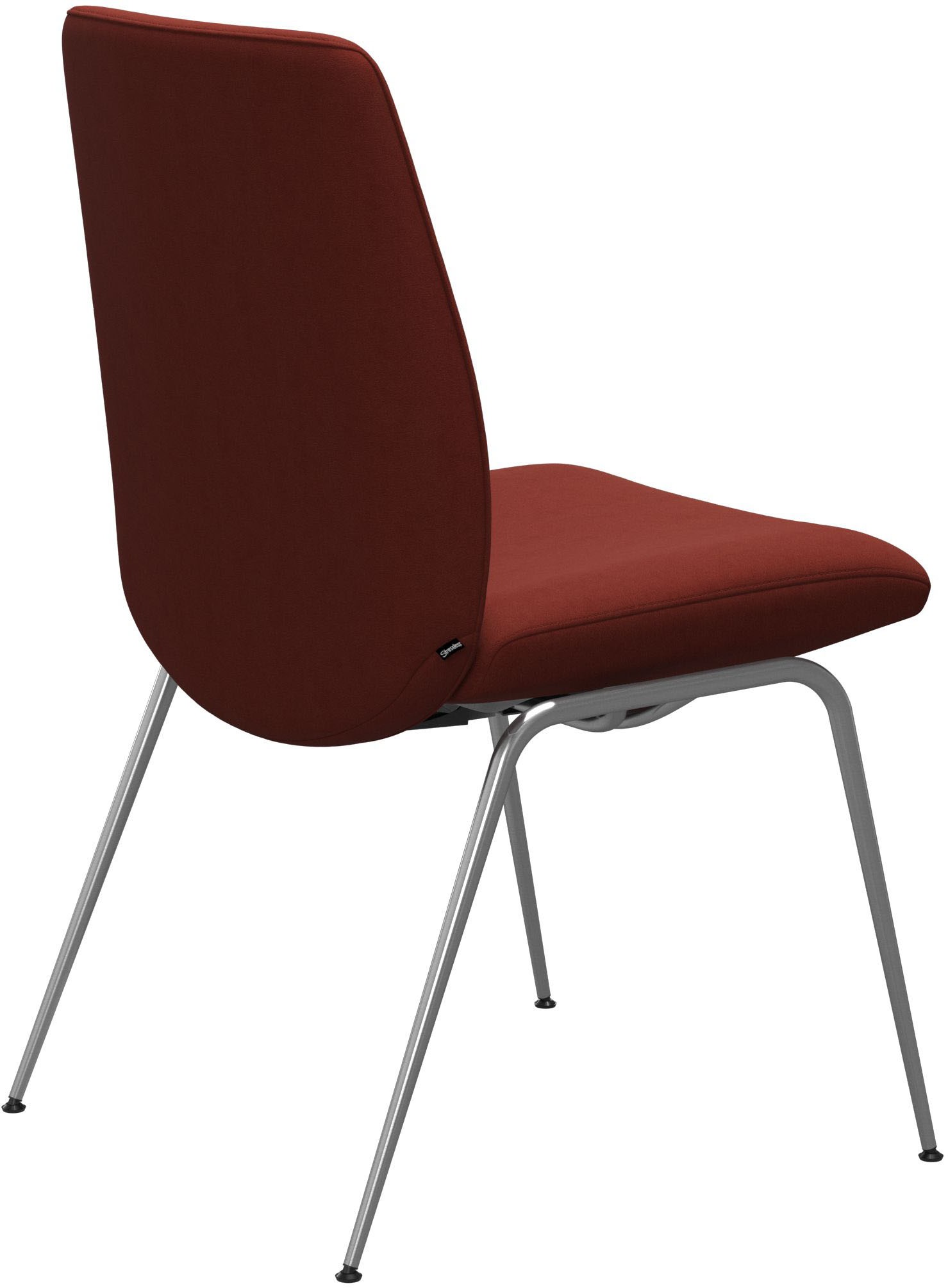 Polsterstuhl STRESSLESS "Laurel", rot (rot dinamica, chrom matt), B:57cm H:92cm T:59cm, Microfaser DINAMICA (88% Polyester, 12% Polyurethan), Stühle, Polsterstuhl, Low Back, Größe L, mit Beinen aus Stahl in Chrom matt 3