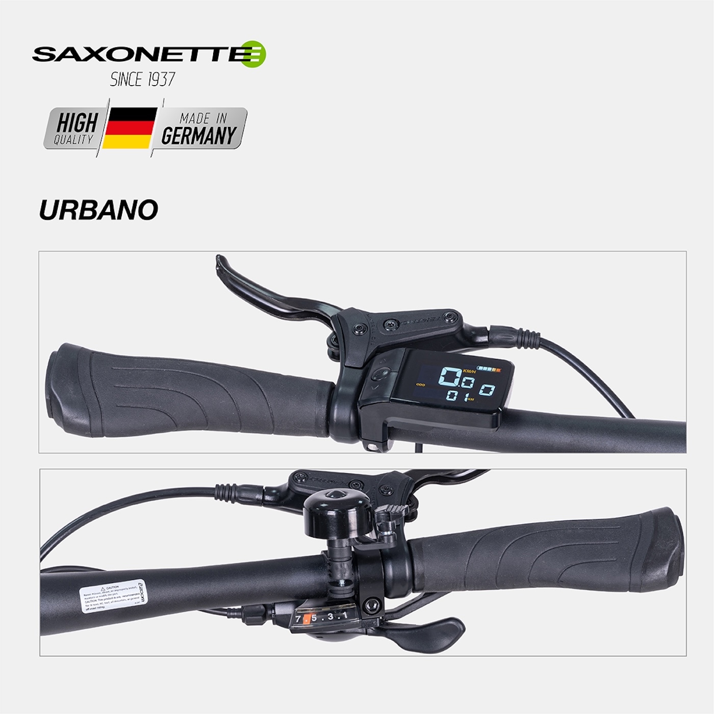 SAXONETTE »SAXONETTE E-Bike Cityrad URBANO« 7 Gang Shimano Kettenschaltung Heckmotor 250 W Packung,  (mit integr. Akku), Elektrofahrrad für Alltag und Einkauf