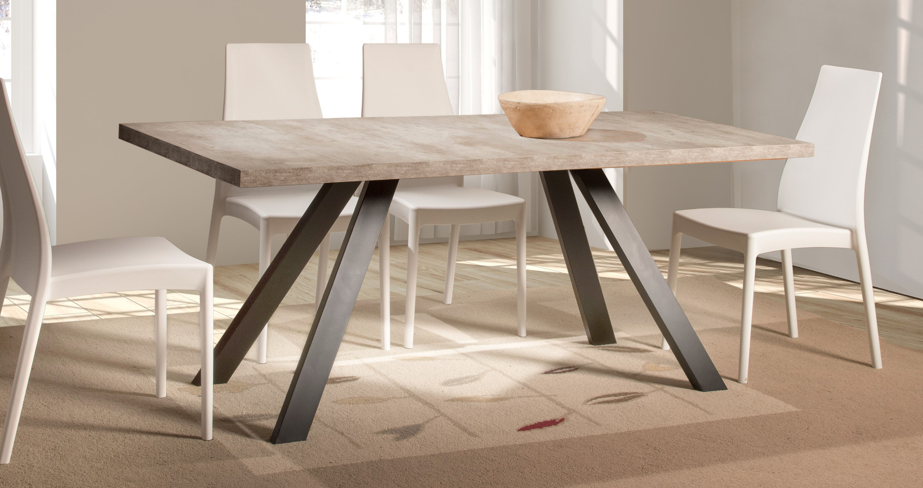 Home affaire Esstisch Matera, mit einer 4 cm starken Tischplatte, im hochwertigen italienischen Design, mit einem Metallgestell
