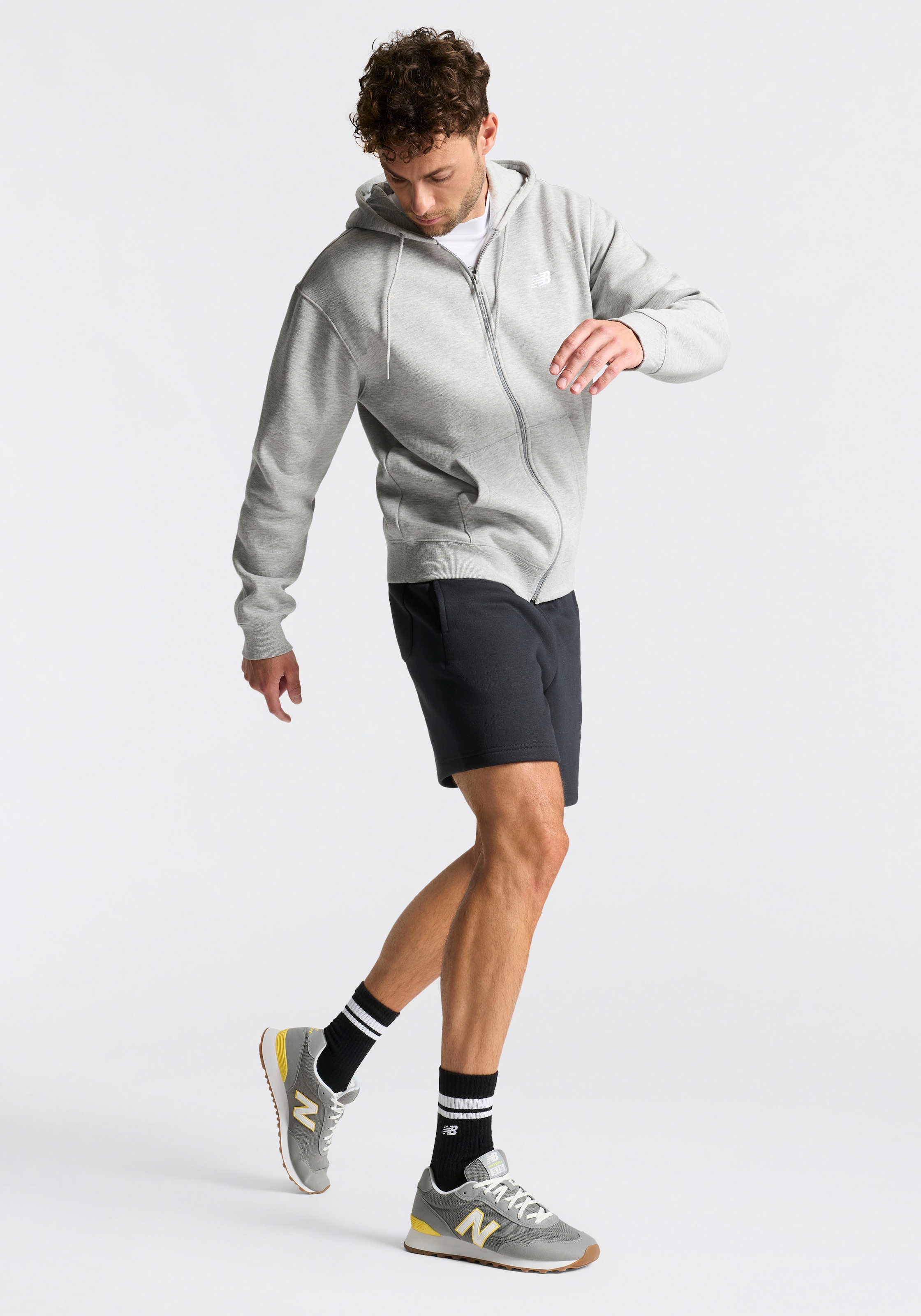 New Balance Kapuzensweatjacke mit Kapuze, für Alltag und Sport, weicher Stoff, lockere Passform