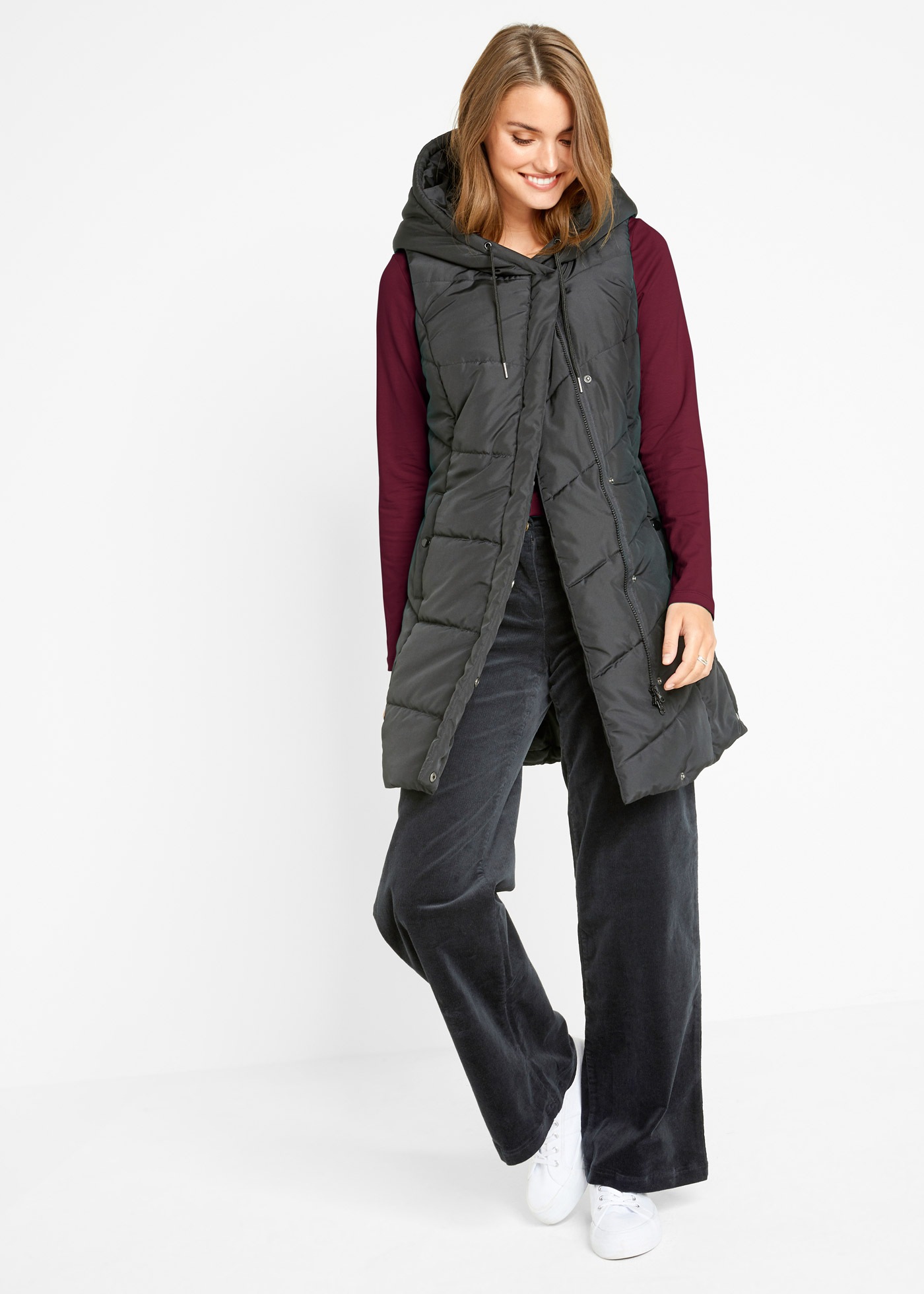 bonprix Langarmshirt Packung, 2 Stk. im 2er Pack und mit Rundhalsausschnitt