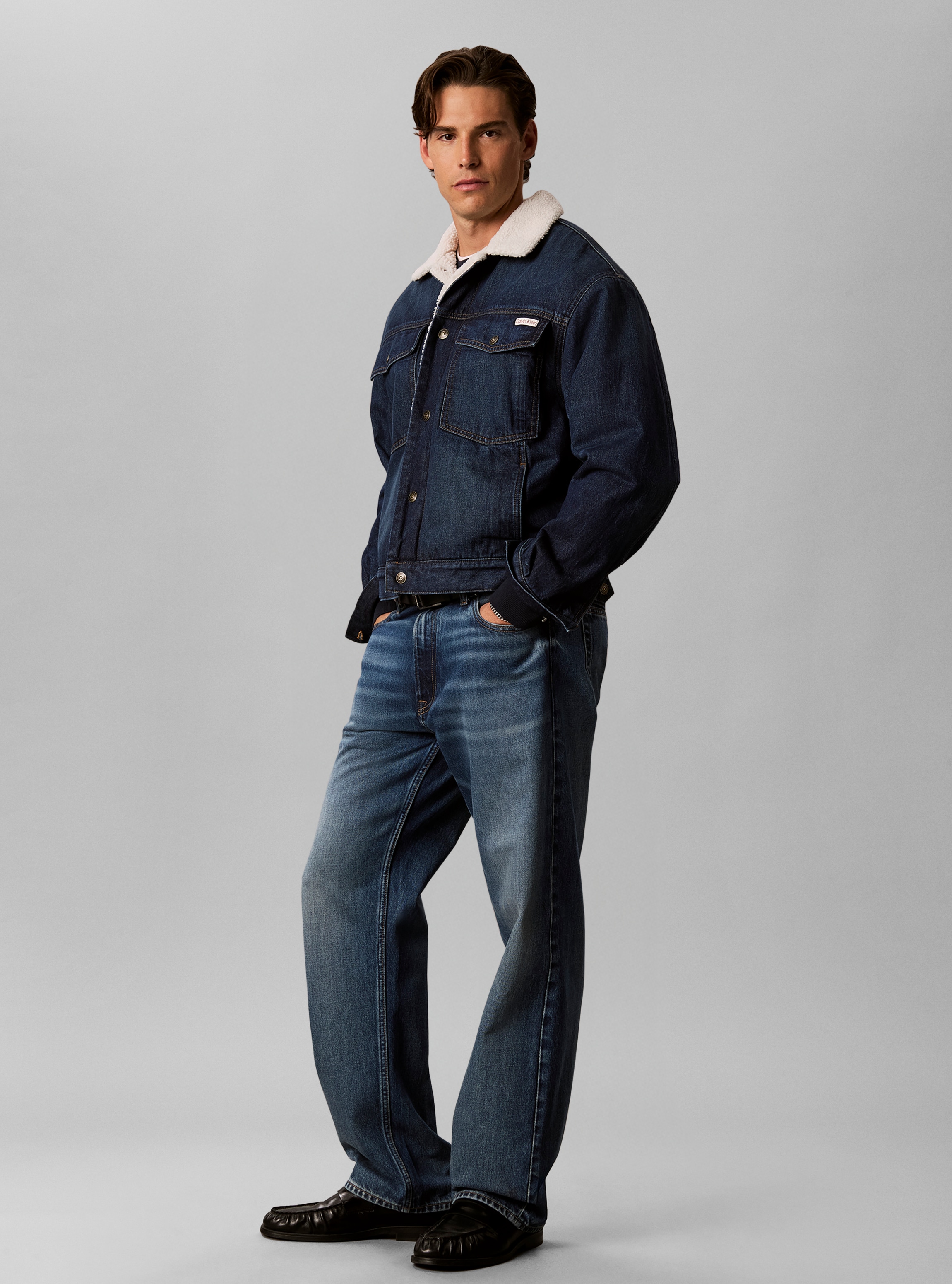 Calvin Klein Jeansjacke »ARCHIVE 90S SHERPA TRUCKER CLAYT« ohne Kapuze Regular fit mit weichem Futter