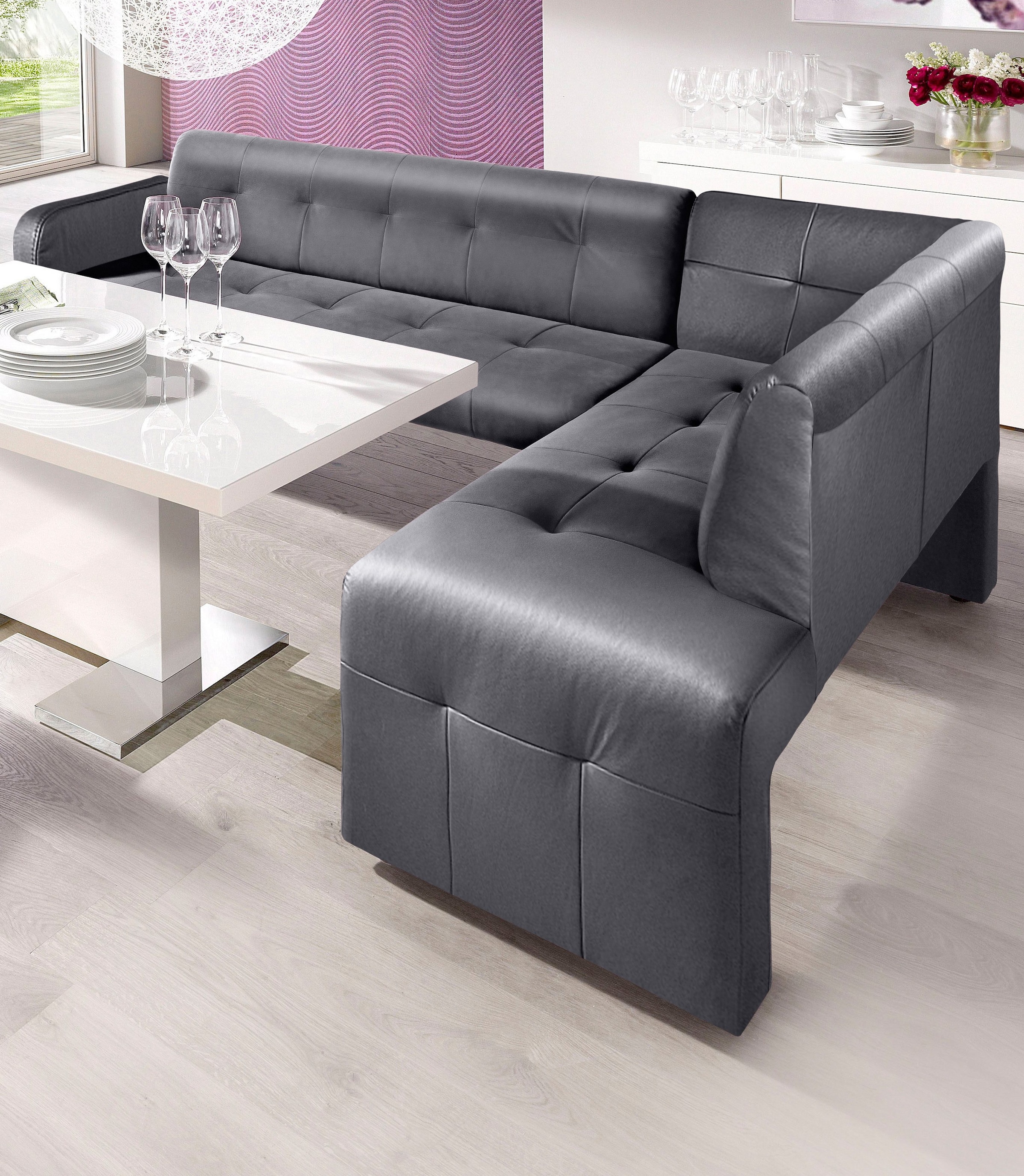 exxpo - sofa fashion "Barista, bequem und elegant, hohe Bodenfreiheit" Eckbank Barista bequem und elegant, hochwertige Detailverarbeitung
