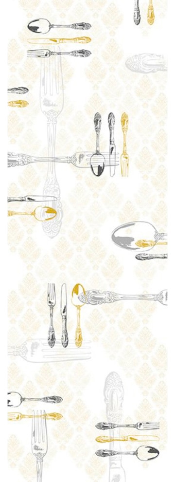 Architects Paper Fototapete »Best Silver Bright«, Tapete Restaurant Creme Weiß Panel 1,00m x 2,80m