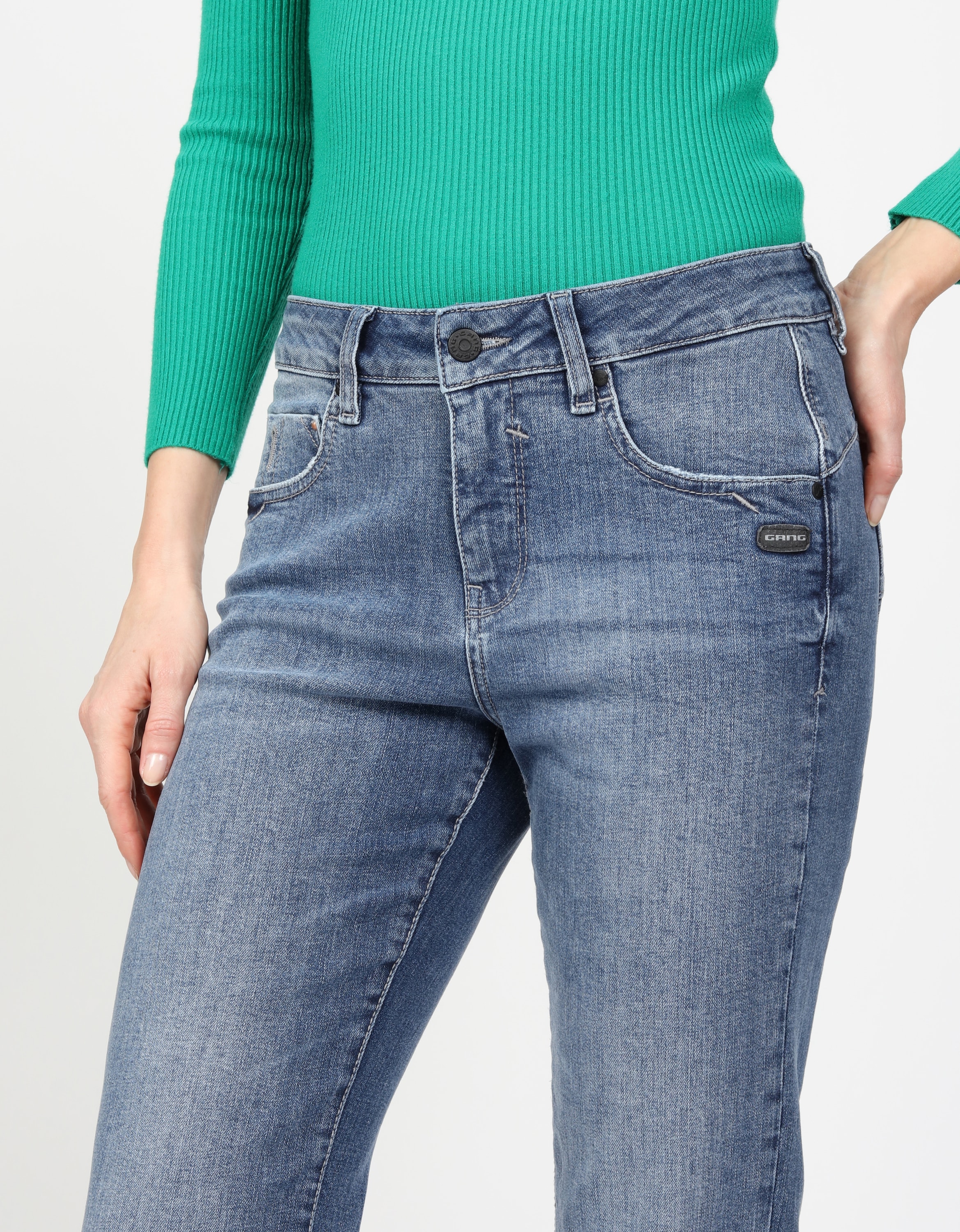 GANG Straight-Jeans »GANG Jeans Straight Fit 94RUBINIA CROPPED«