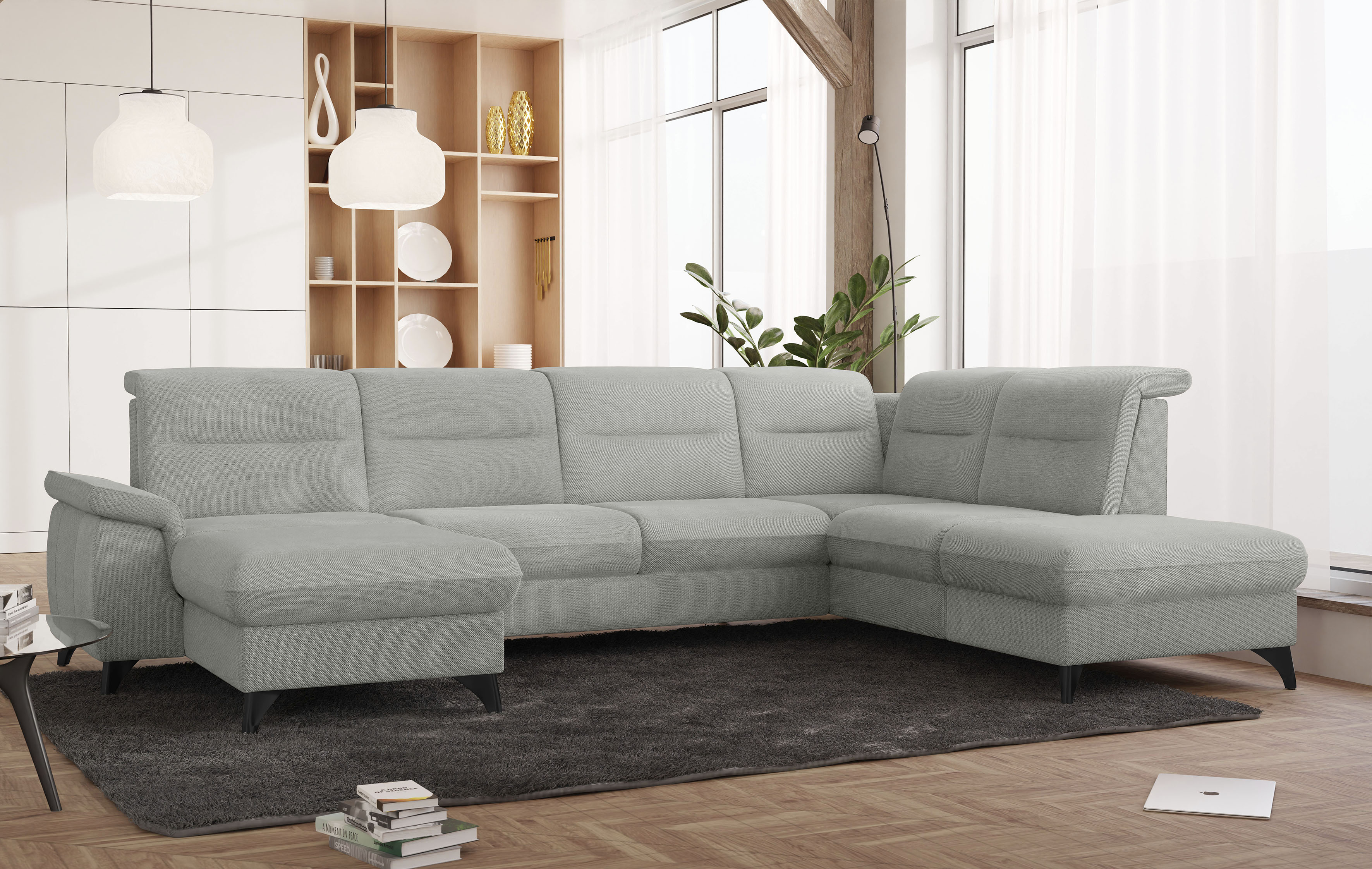 sit&more Wohnlandschaft "Astoria U-Form" wahlweise mit motorischer Relaxfunktion