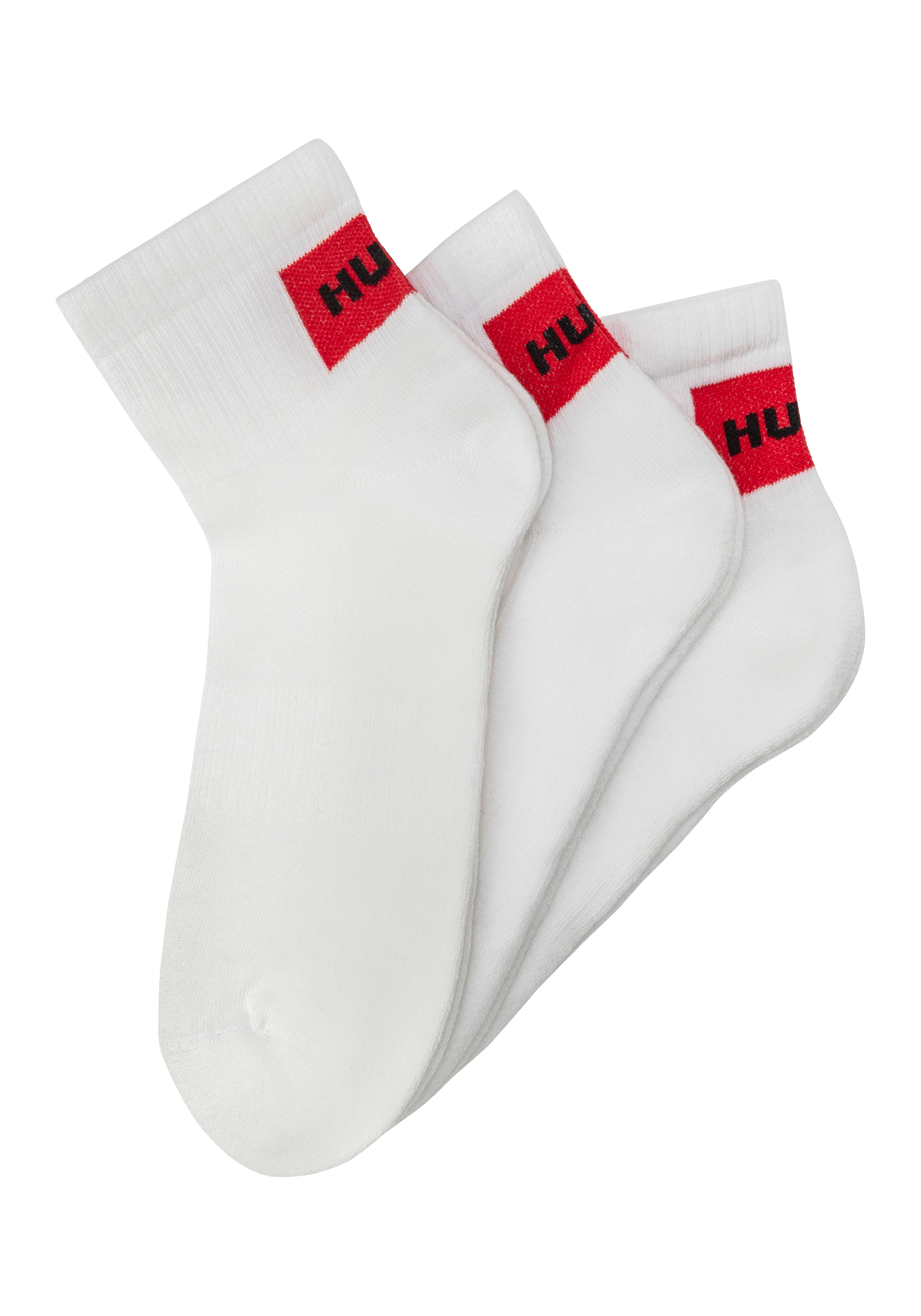 HUGO Underwear Freizeitsocken, (Packung, 3 Paar, 3er), mit kontrastfarbenem günstig online kaufen