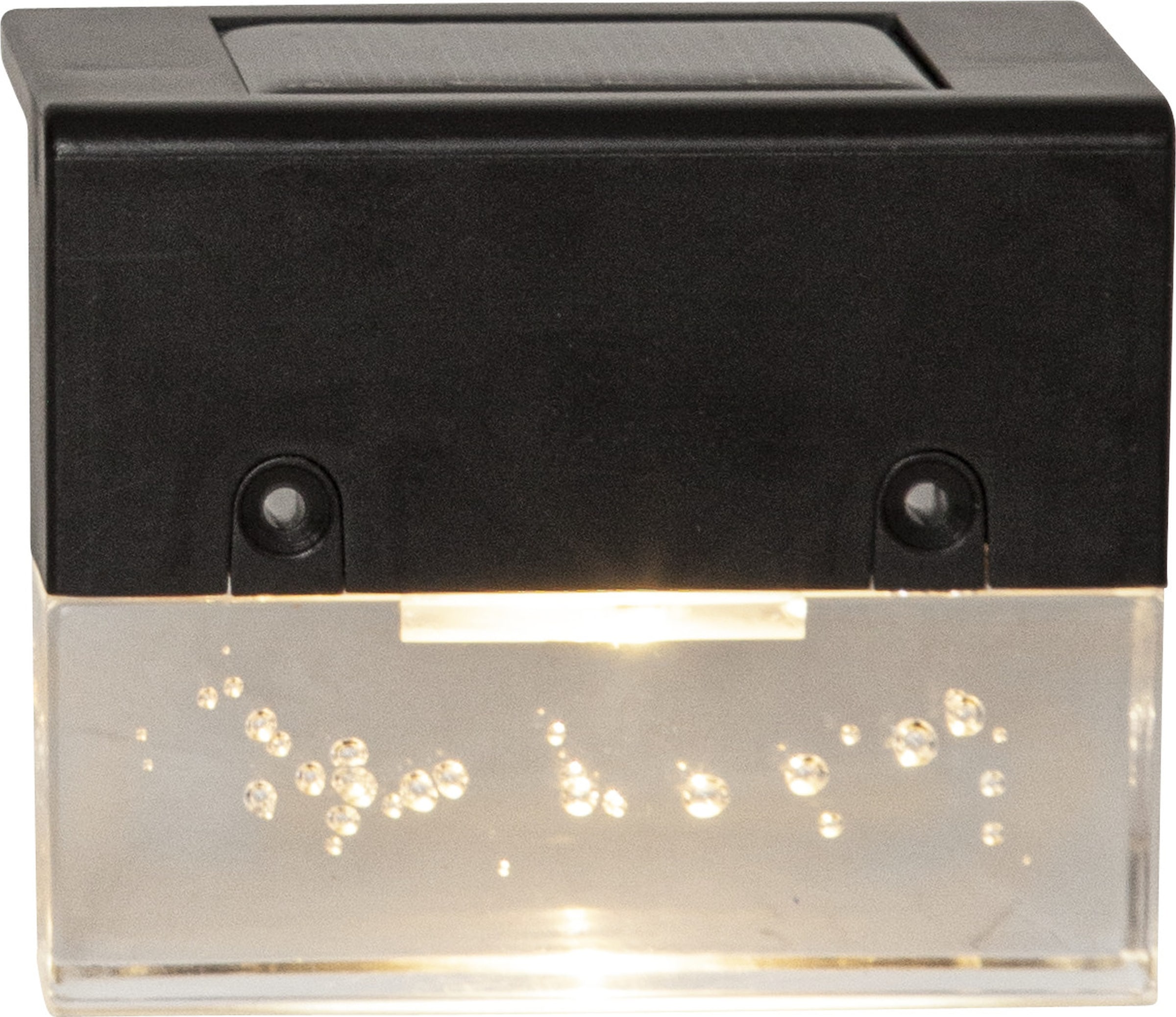 Parforce Traditional Hunting LED Solarleuchte »Solar-Wandleuchte Bubbly Fence« LED-Board 4 Stk. Warmweiß 4er-Set, bubbly Acrylteil, Dämmerungssensor