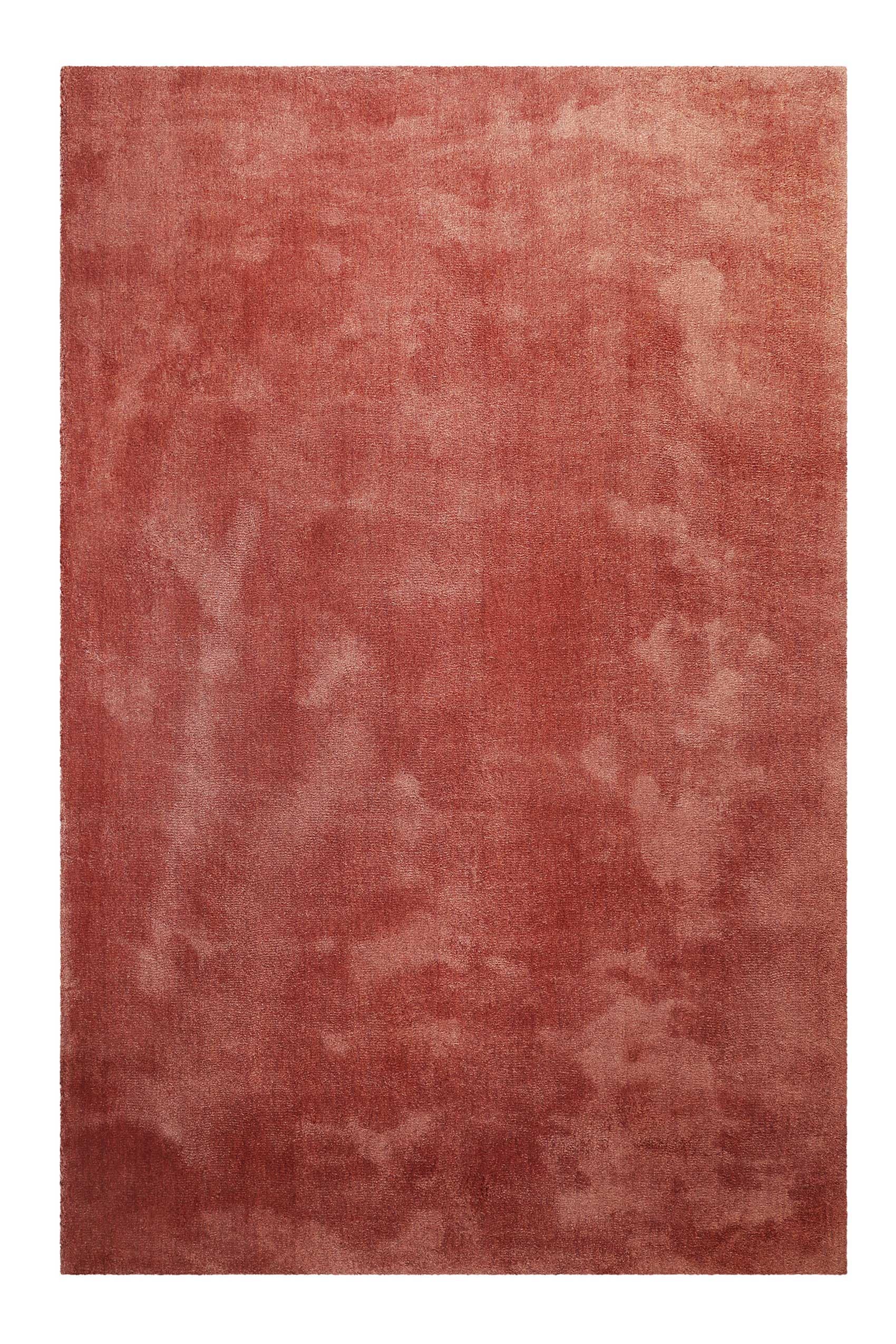 Teppich HOMIE LIVING "Sienna", rot (ziegelrot), B:120cm H:20mm L:170cm, Polyester, Teppiche, Teppich, Hochflor, Microfaser, uni, weich & kuschelig, Wohnzimmer, Schlafzimmer