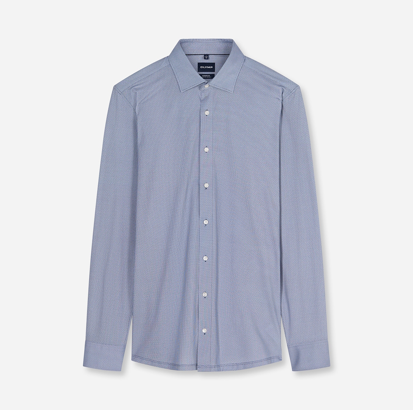 OLYMP Langarmhemd "Luxor 24/Seven Jersey" Businesshemd, New-Kentkragen, Modern Fit