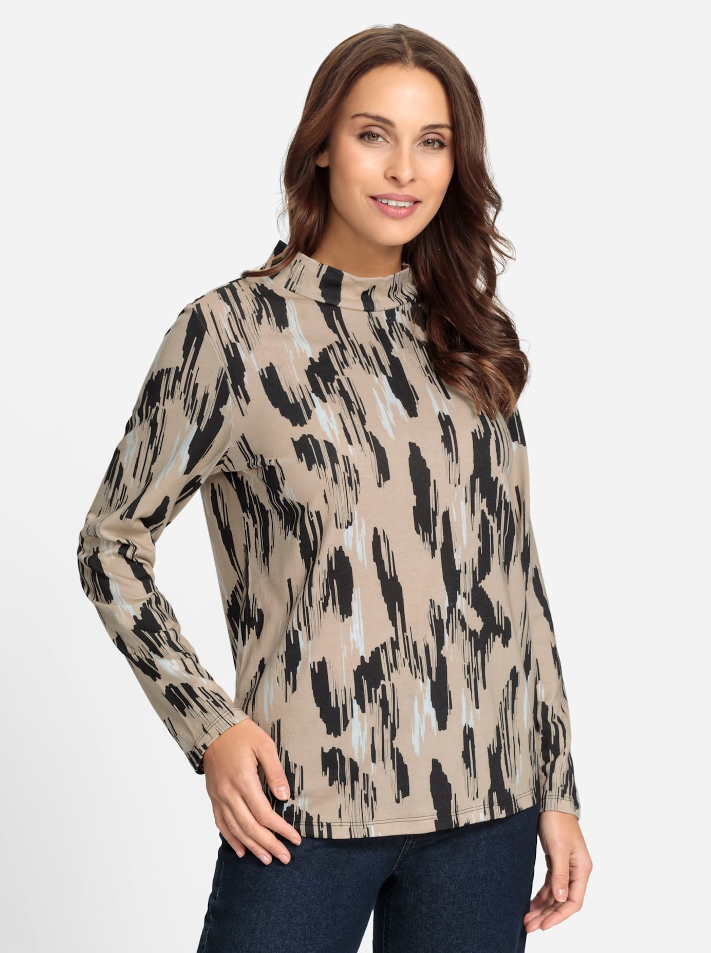 Inspirationen Stehkragenshirt »Stehkragen-Shirt«, (1 tlg.)